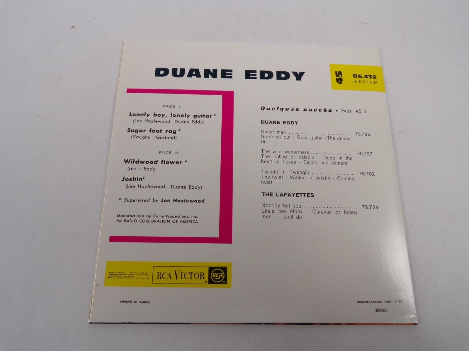 Duane Eddy Lonely Boy Lonely Guitar Sugar Foot Rag Wildwood Flower Joshin CD#31