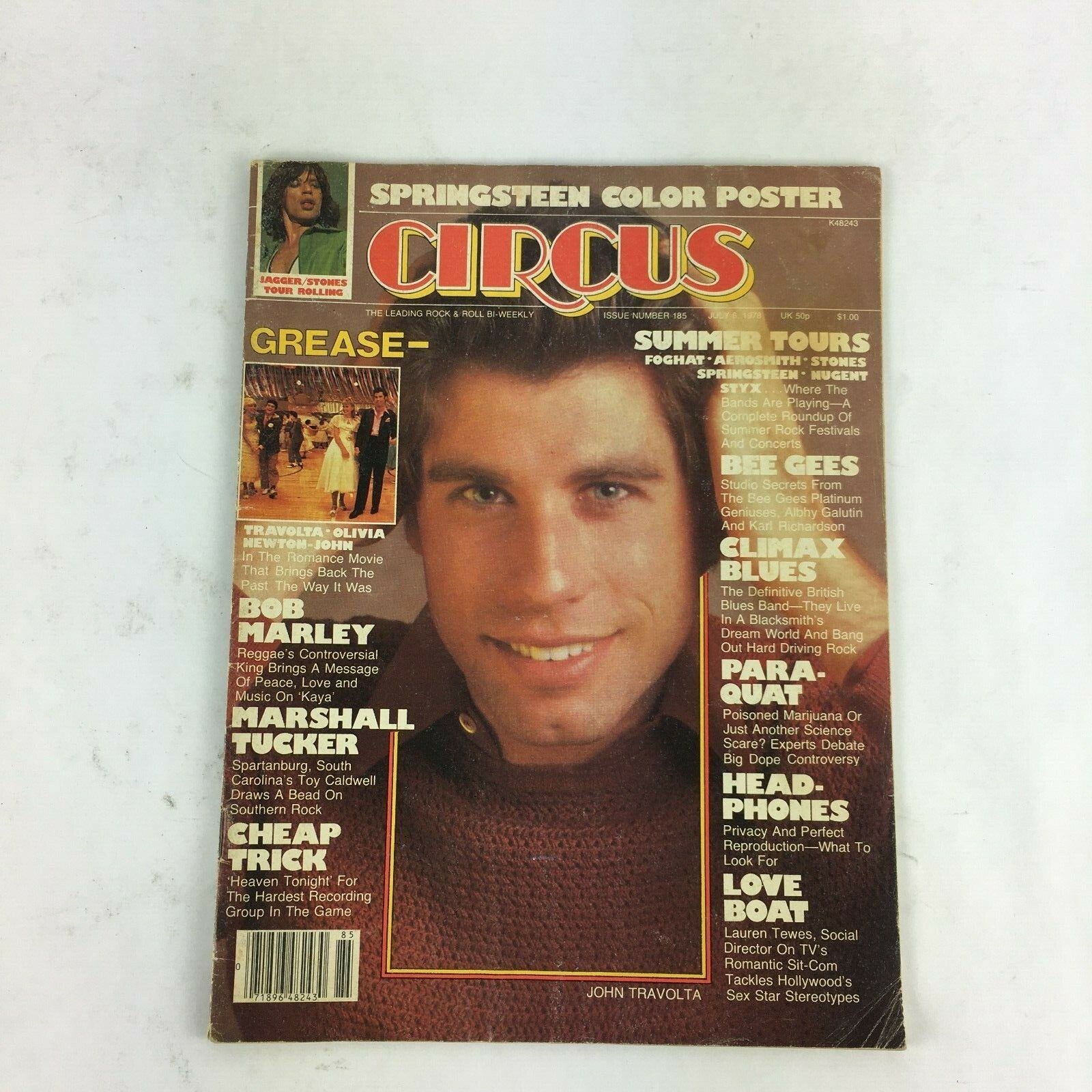 July 6,1978 Circus Magazine Grease Bob Marley Marshall Tucker Cheap Trick BeeGee