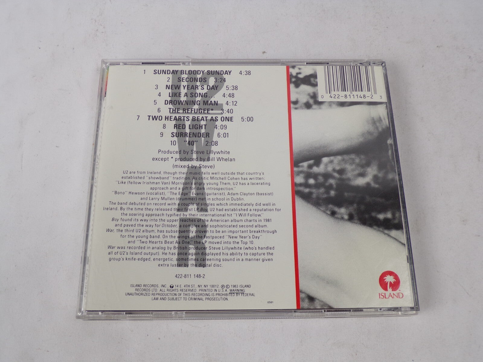 U2 War Sunday Bloody Sunday Seconds New Year's Day Like A Song Drowning ManCD#62