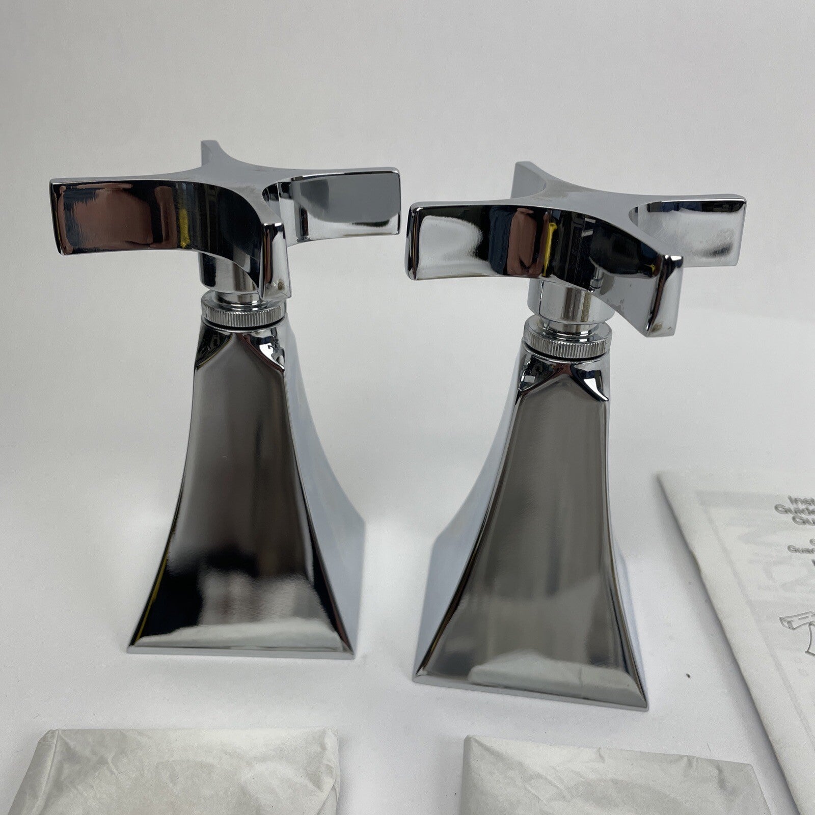 Kohler Stately T467-3S-CP chrome deck mount bath valve trim cross handles