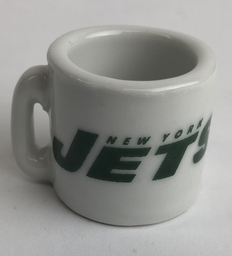 Vintage NFL Mini Coffee Cup Mug New York Jets 1.25" Collectible Miniature