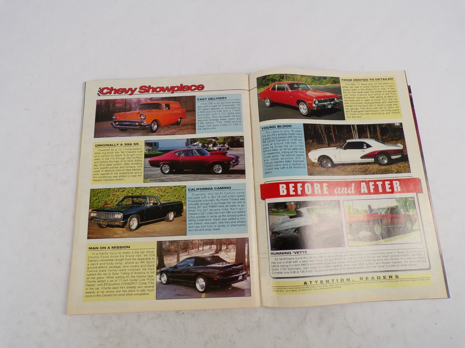 July 1996 Chevy High Performance Do-It-Yourself Restify Projects 20 Race Tricks