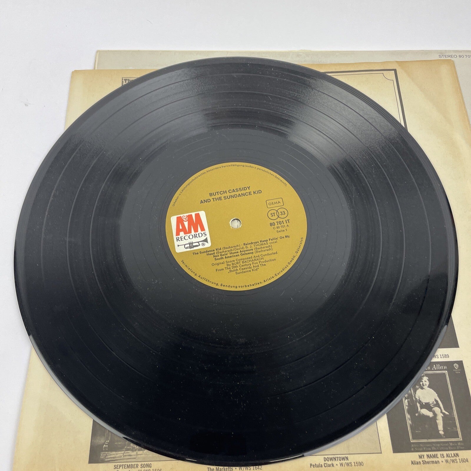 Burt Bacharach Butch Cassidy & The Sundance Kid Soundtrack LP Vinyl SP4227 VG+