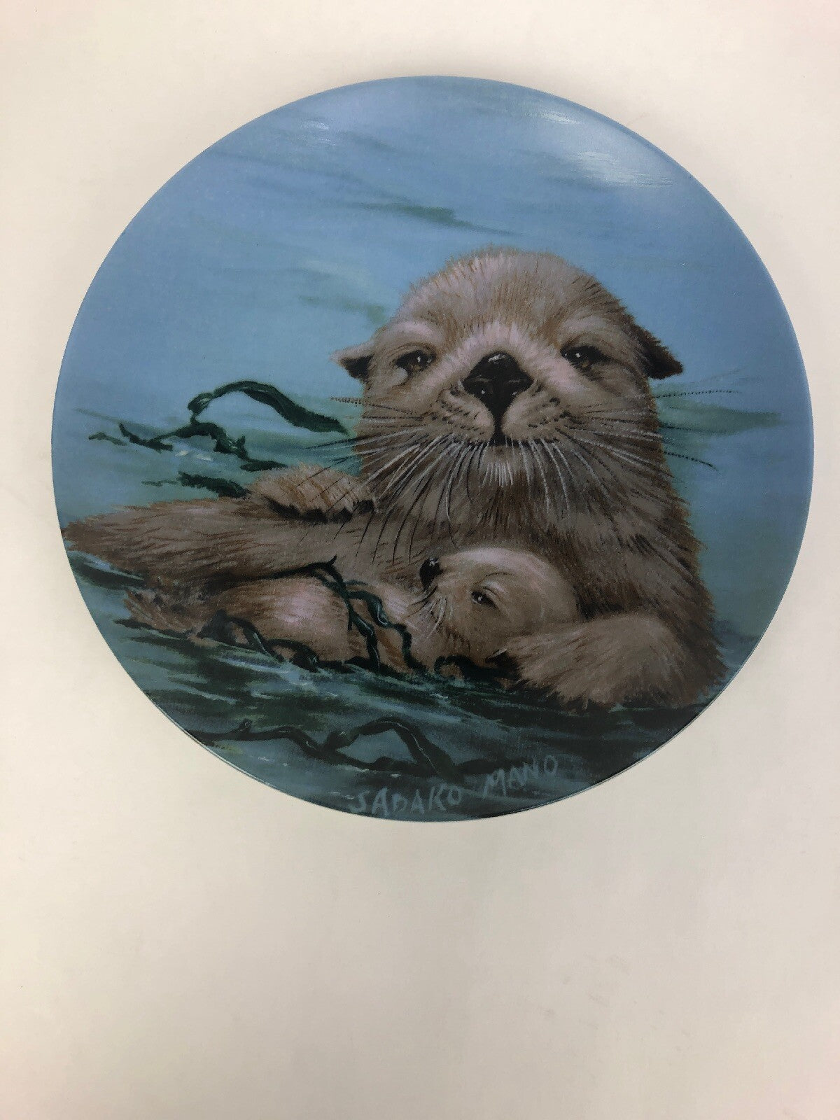NOS “ California Sea Otters “ by Sadako Mano, Endangered 8.5" Plate Fast Shippin
