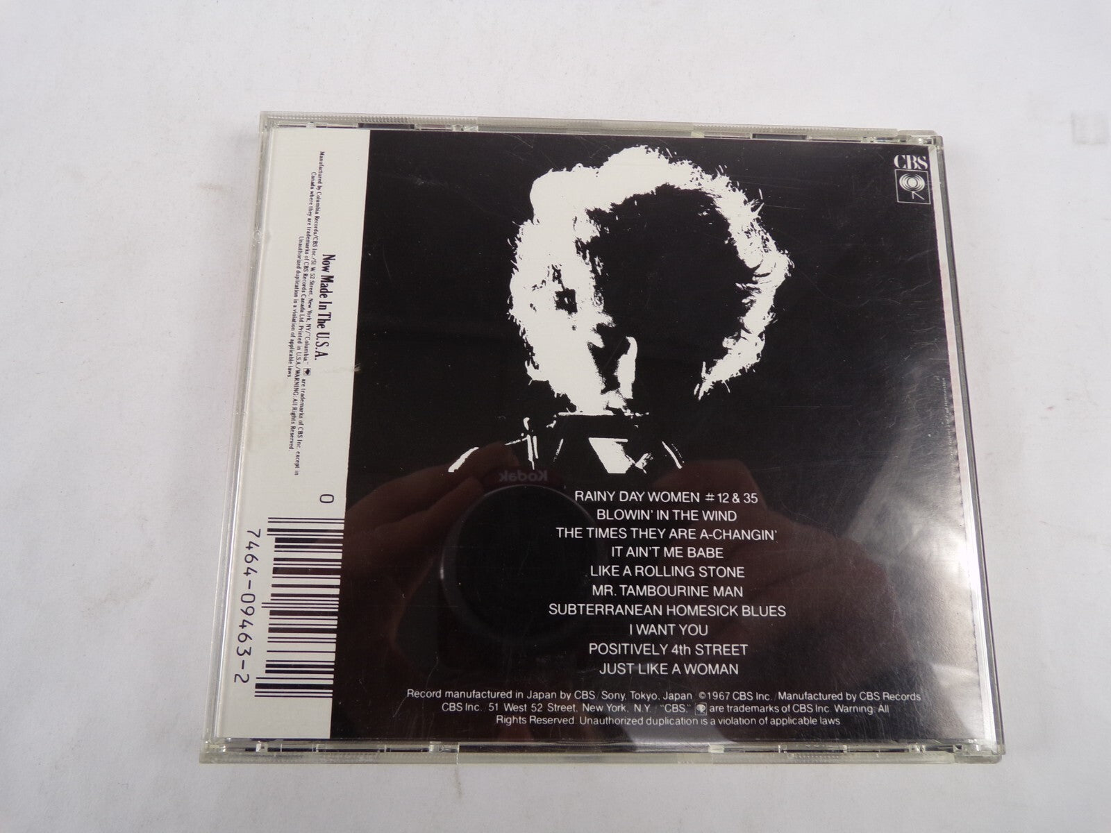 Bob Dylan Greatest Hits Rainy Day Woman # 12 &35 Blowin In The Wind CD#57