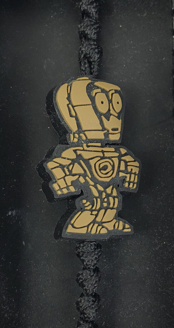 NEW Star Wars C-3PO Bracelet Adjustable Bioworld Disney Lucas Films Black Cord