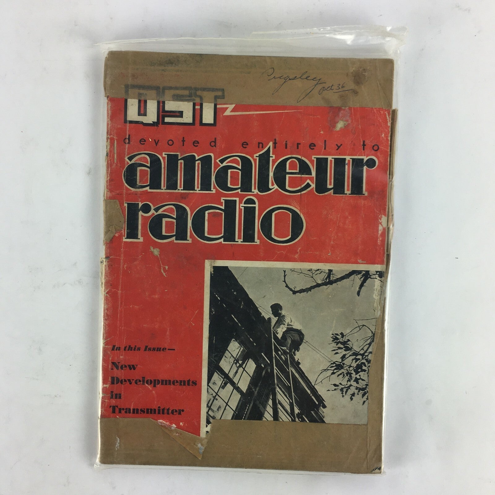 October 1936 QST devoted entirely to Amateur New Developments in Transmitter