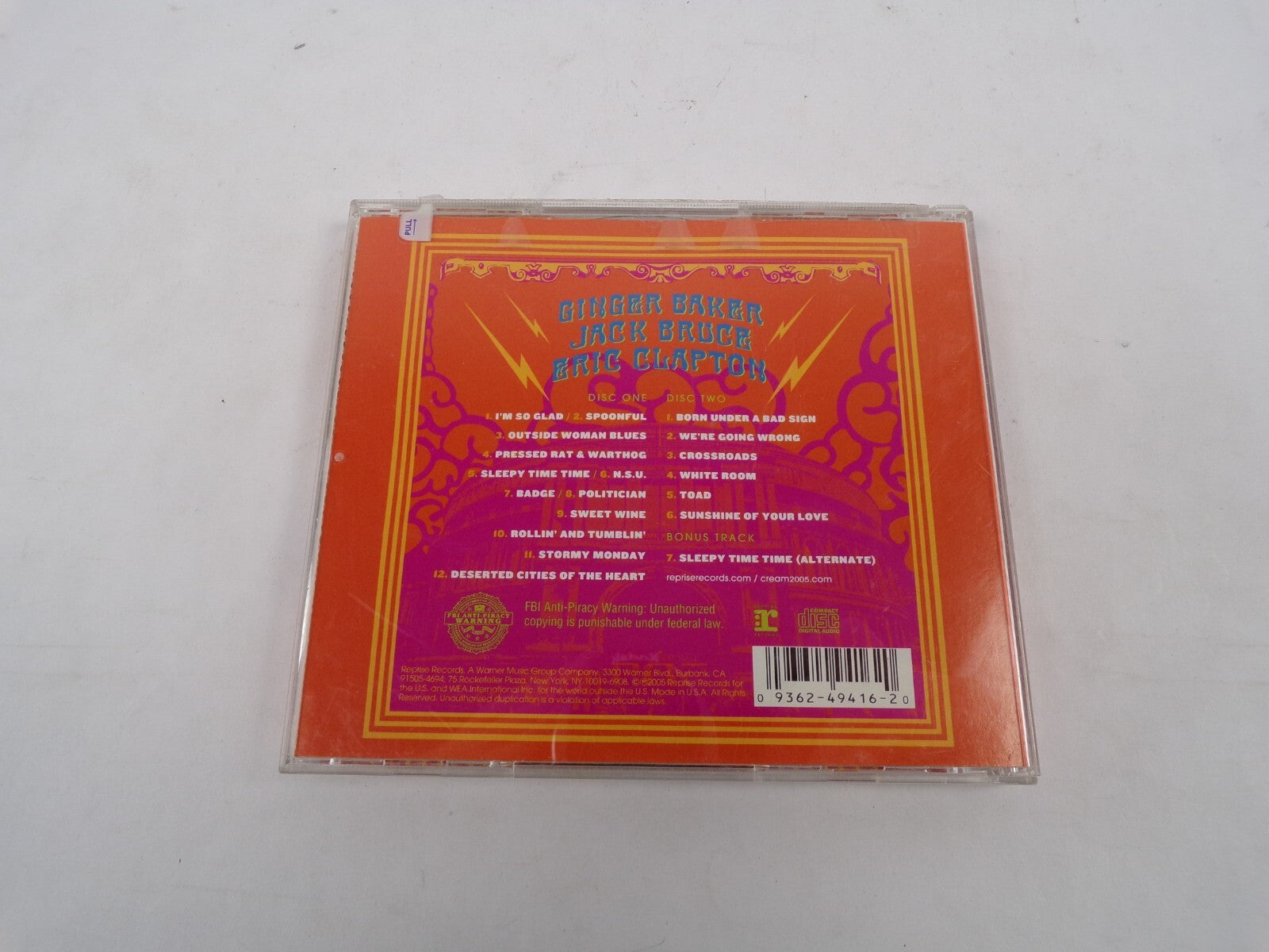 Cream I'm So Glad Sponful Outside Woman Blues Pressed Rat & Warthog Toad CD#30