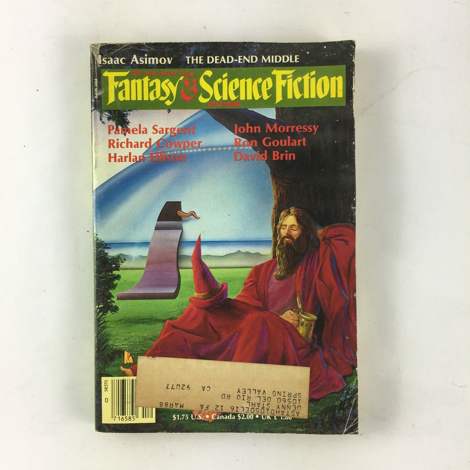 December Fantasy&Science Fiction Magazine Pamela Sargent Richard Cowper David