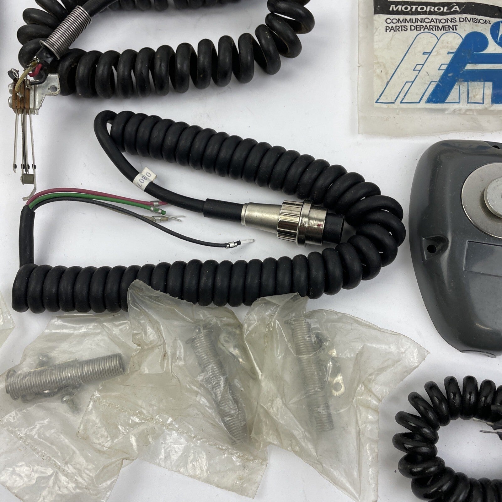 Vintage Motorola SHURE Horn Speaker Microphone Parts Lot - LOOK