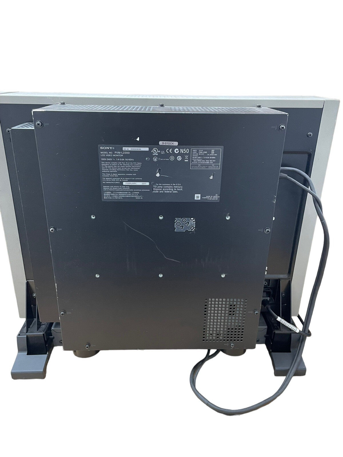 Sony PVM-L2300 23" LCD Broadcast Video Monitor with BKM-16R Monitor Control Unit