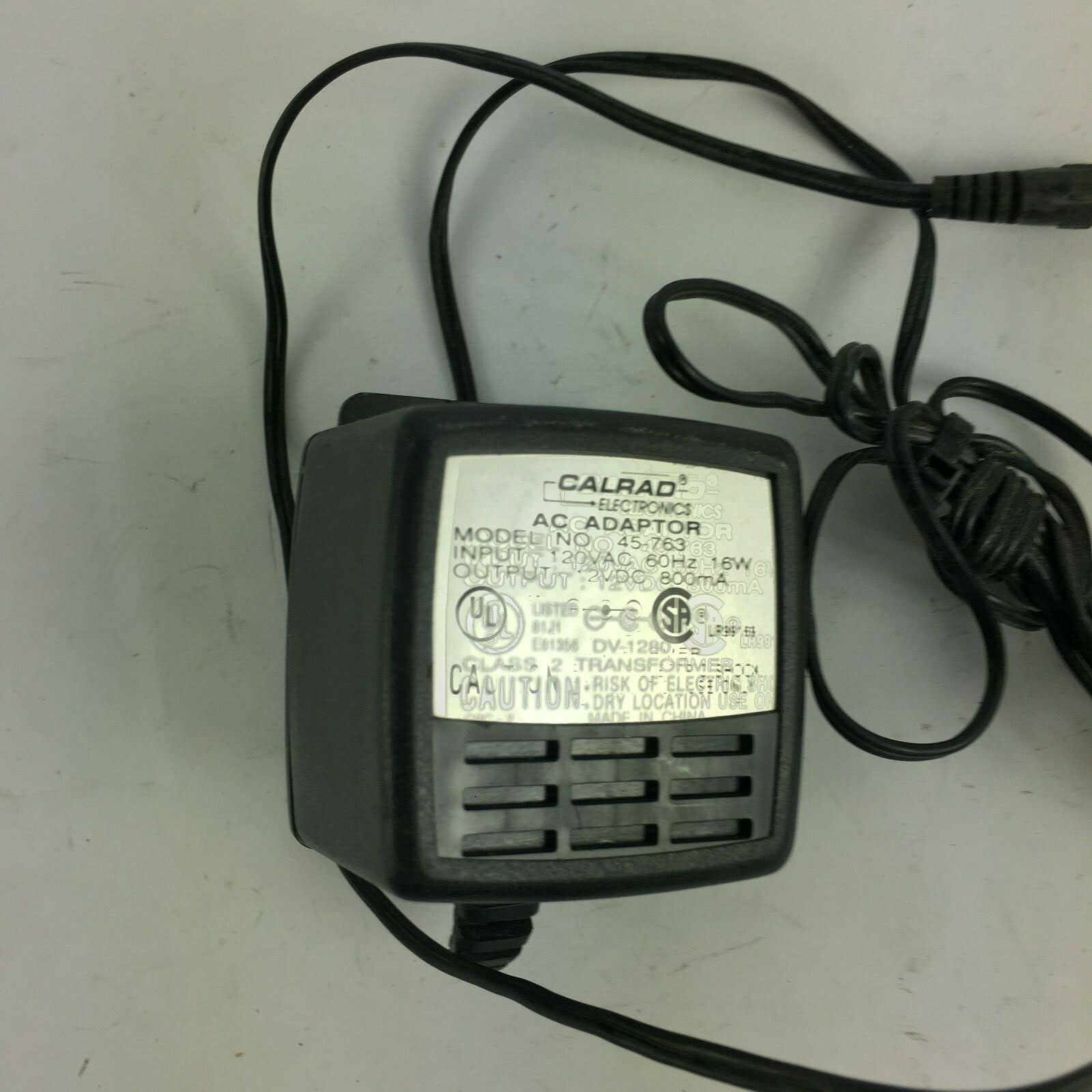 Genuine Calrad 45-763 Output 12 V 800mA Power Supply Adapter A28