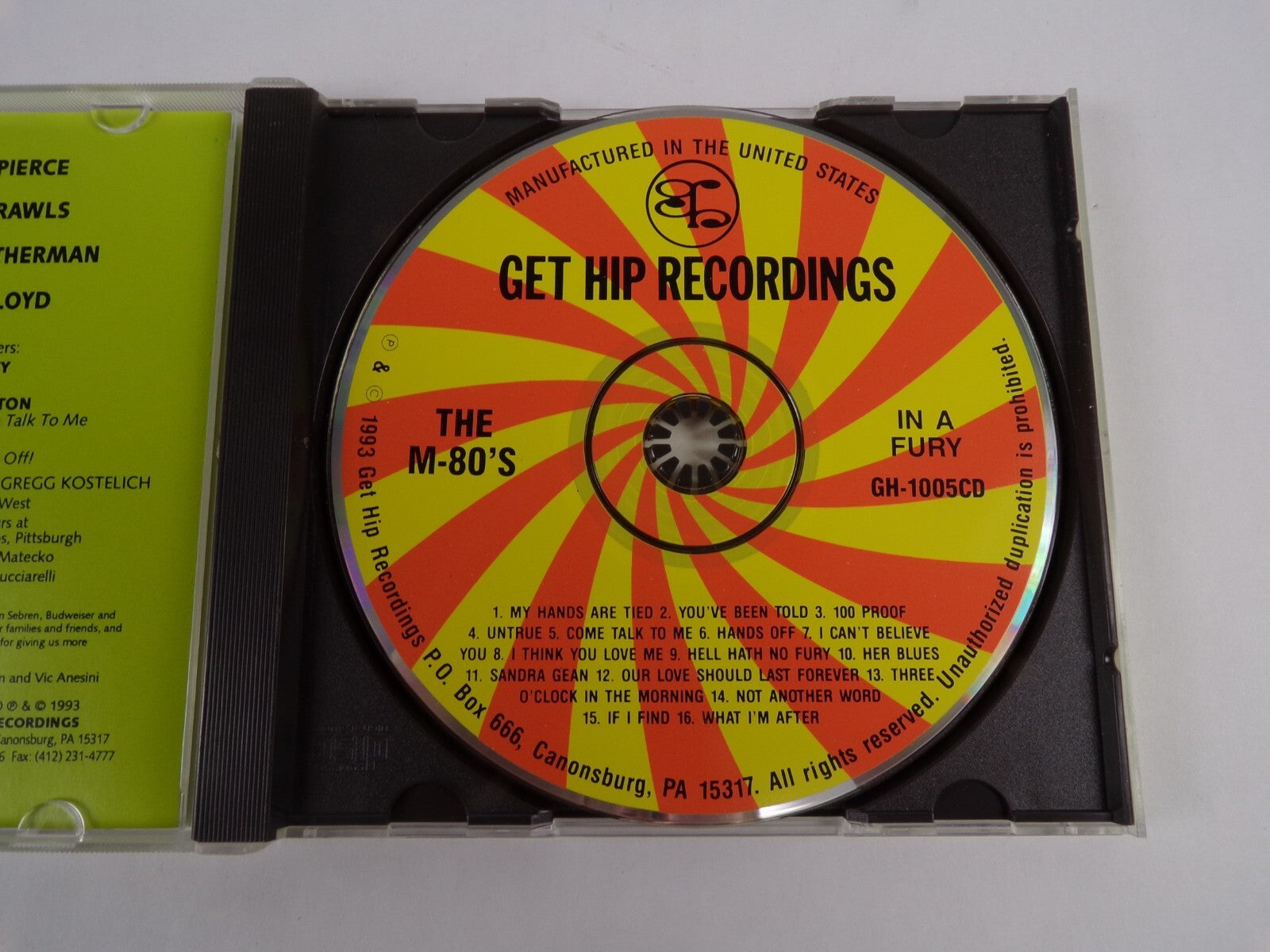 The M-80'S In A Fury My Hands Are Tied 100 Proof Untrue Hands Off CD#41