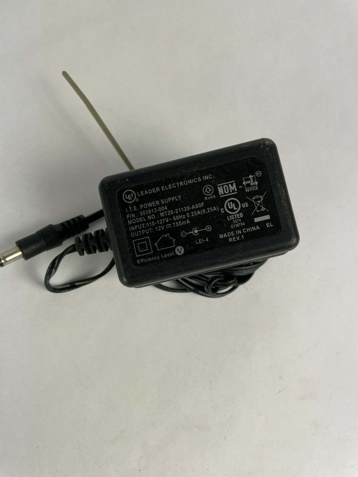 Genuine ITE MT2021120A00F AC Adapter Output 12 V 750mA Power Supply Adapter A29