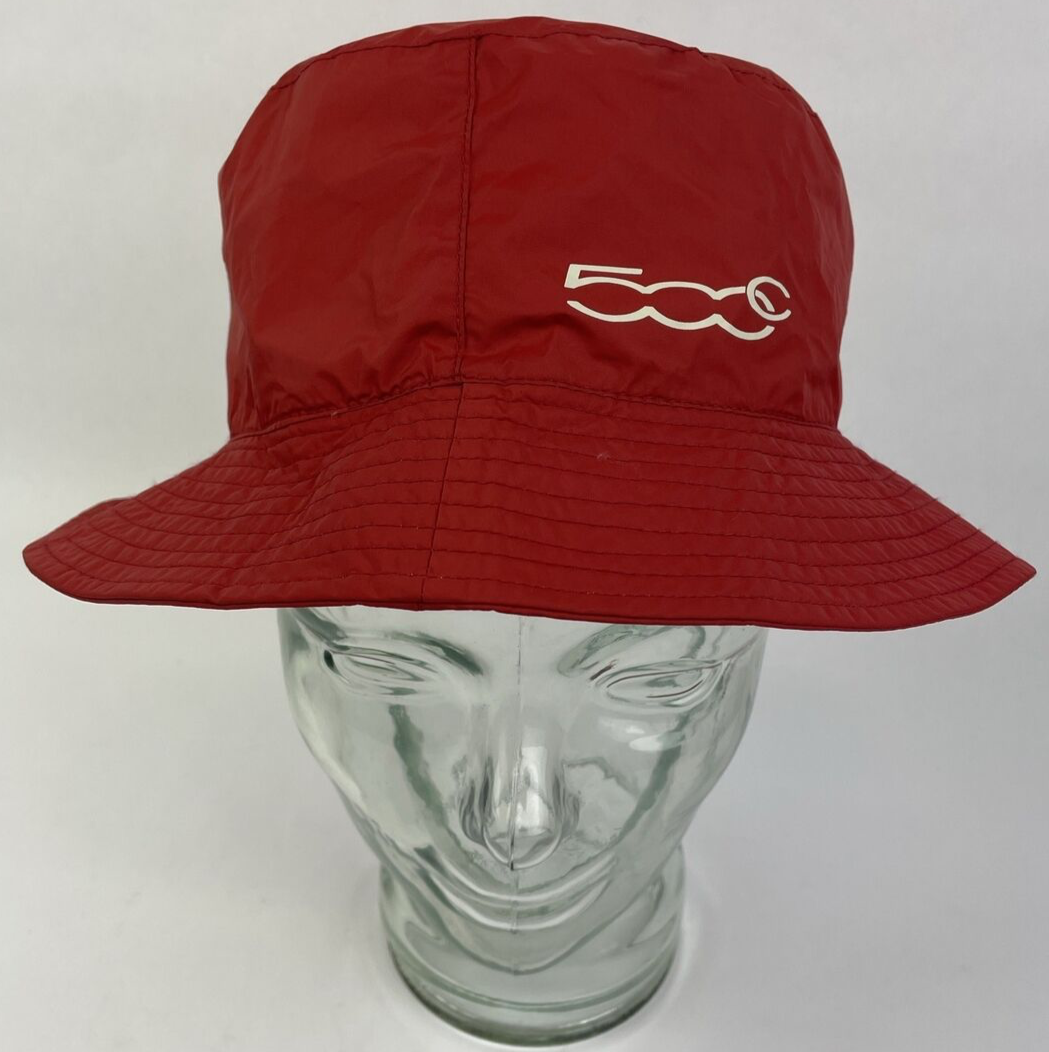 K-WAY x FIAT 500c K.Way Packable Bucket Hat Red - RARE FIND - LOOK