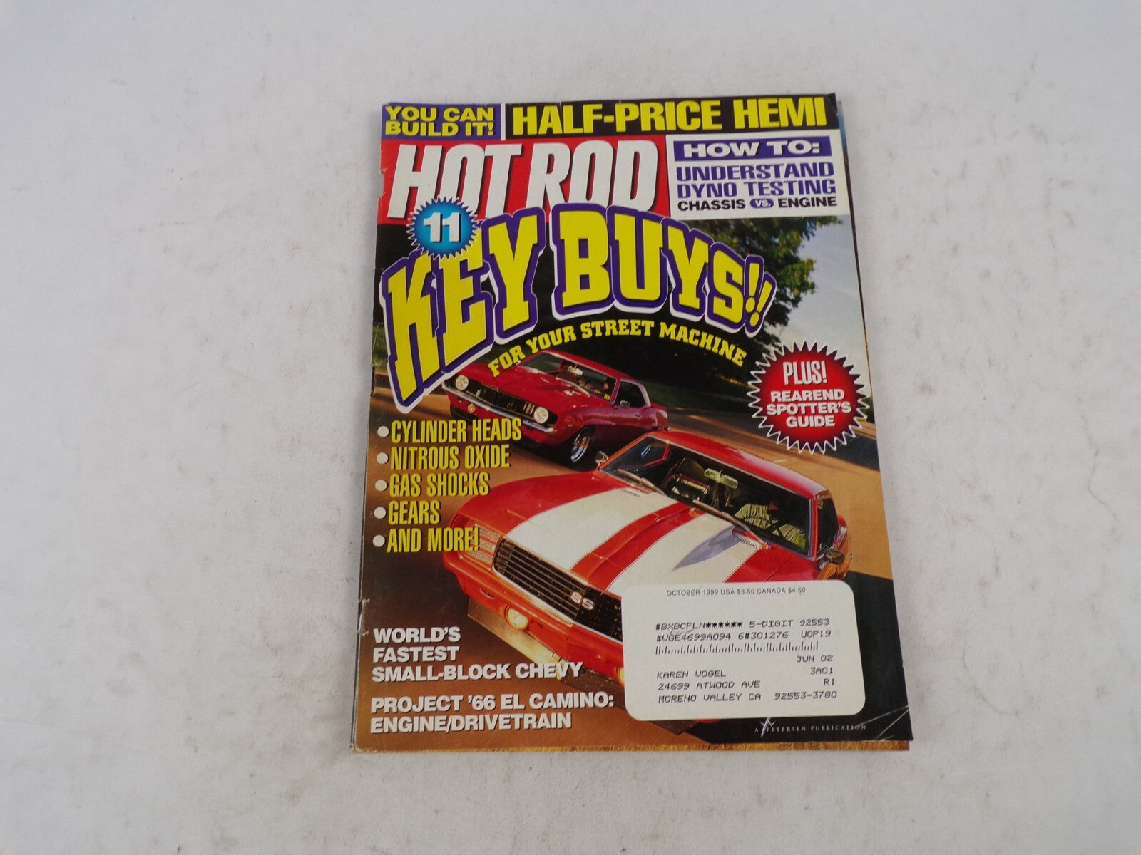 October 1999 Hot Rod Key Buys! For Your Street Machine You Can Build It! Half-Pr