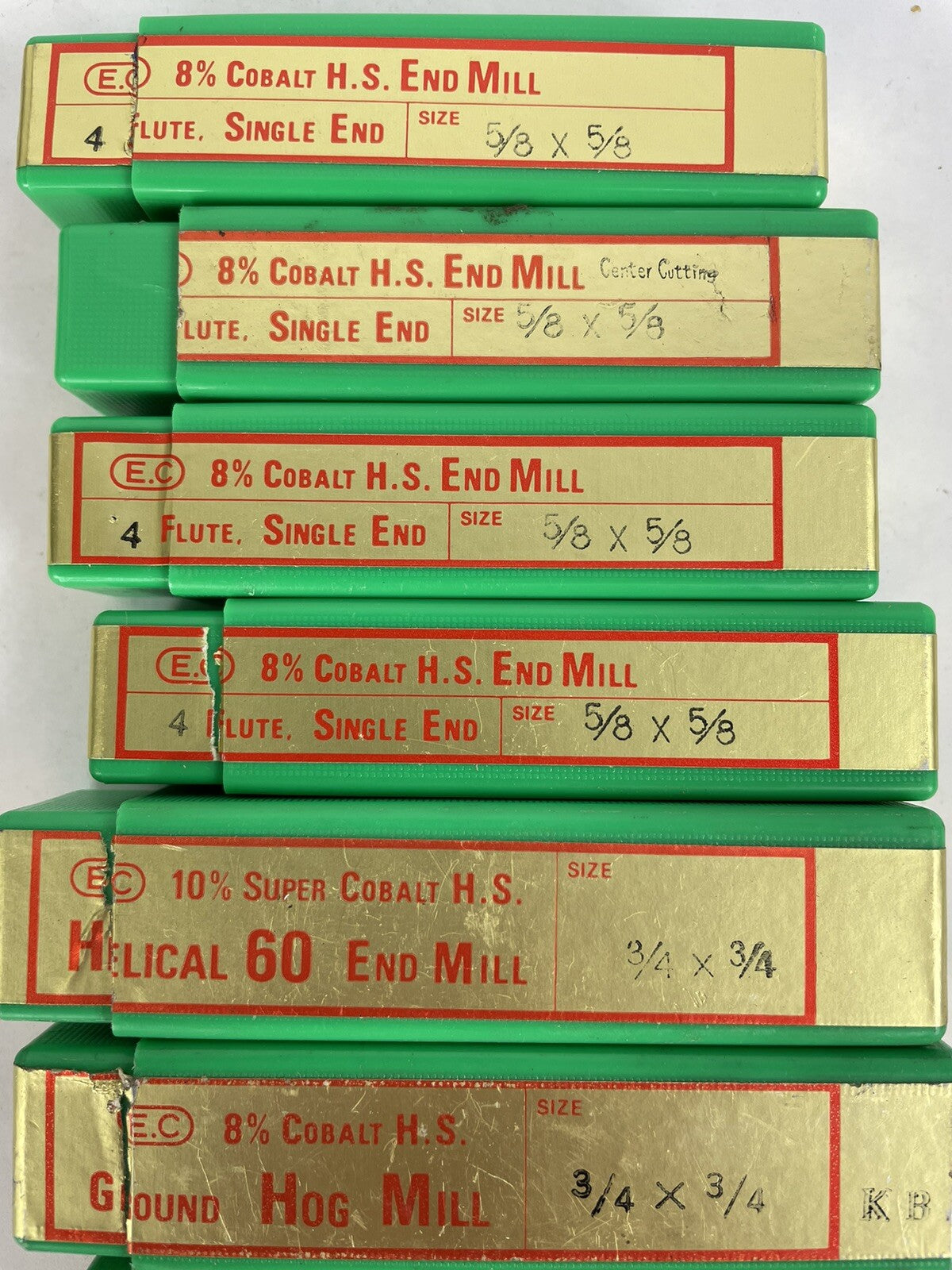 Lot of 12: End Mill Cobalt Single End Drill Set