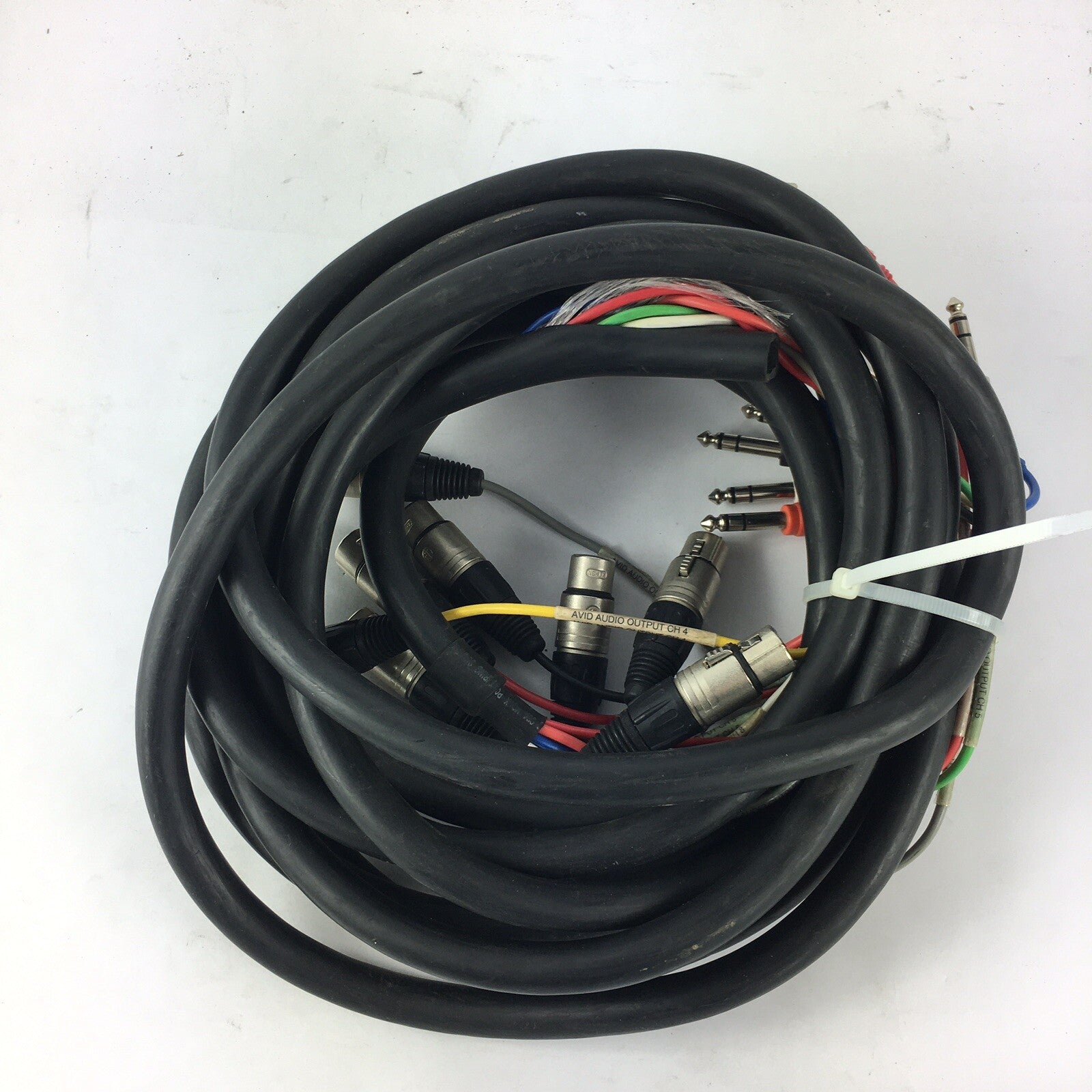 Audio 20ft Black 7 Neutrik Female XLR to 1/4 Inch Guitar / Bass Cable Connector