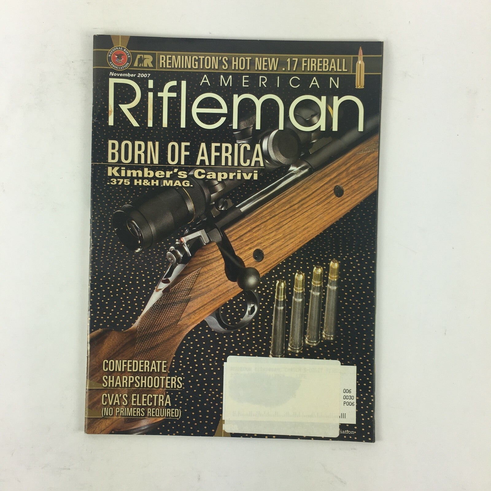 November 2007 American Rifleman Born of Africa Kimber's Caprivi .375 H&H Mag.