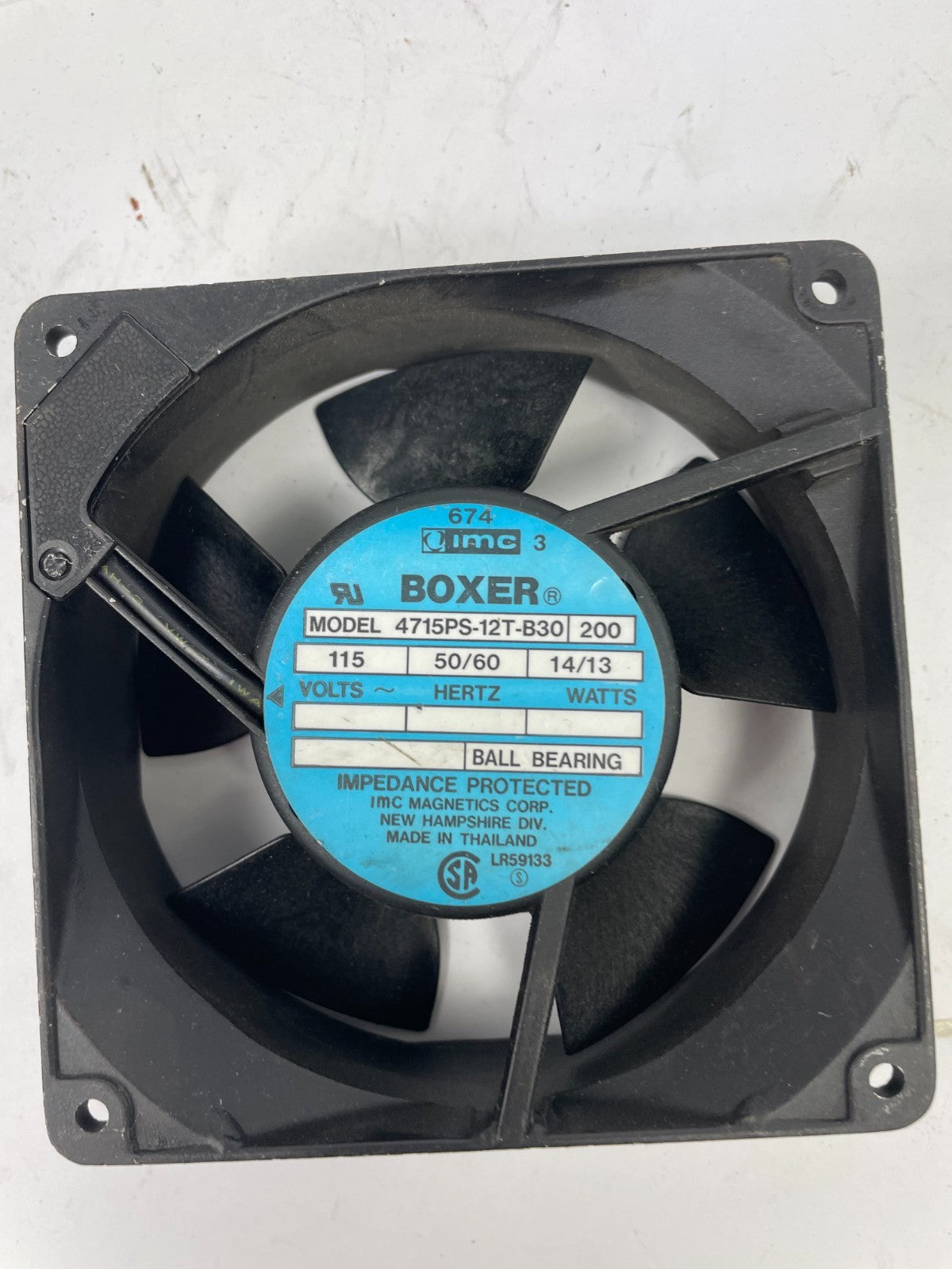 IMC Boxer model 4715PS-12T-B30 CPU Cooling Fan