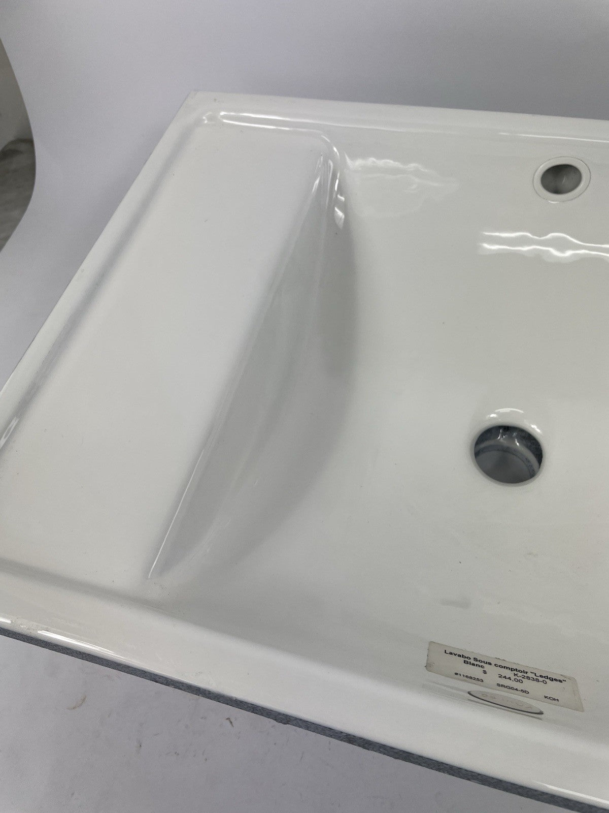 Kohler K-2838-0 Cast Iron Bathroom Undermount Sink White 22.5"x 16.125"