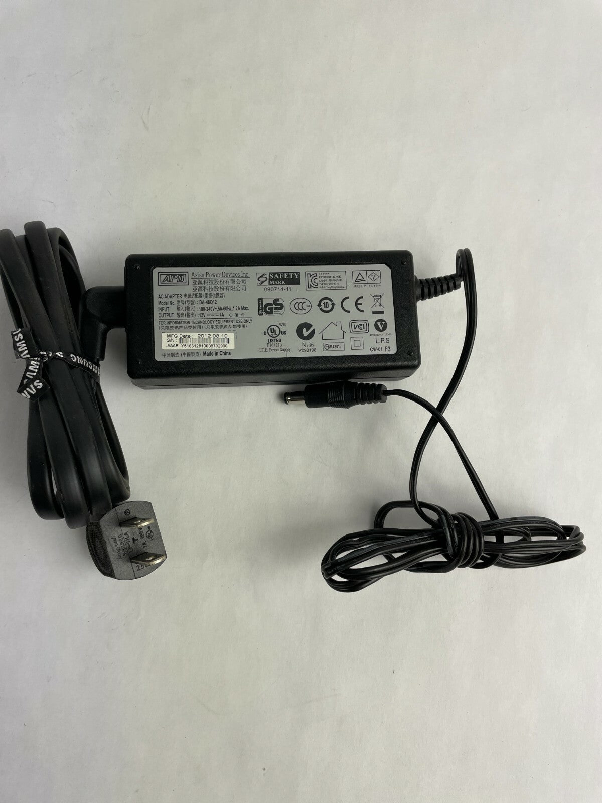 Genuine APD DA-48Q12 Ac Adapter Output 12 V 4 A Power Supply Adapter A82