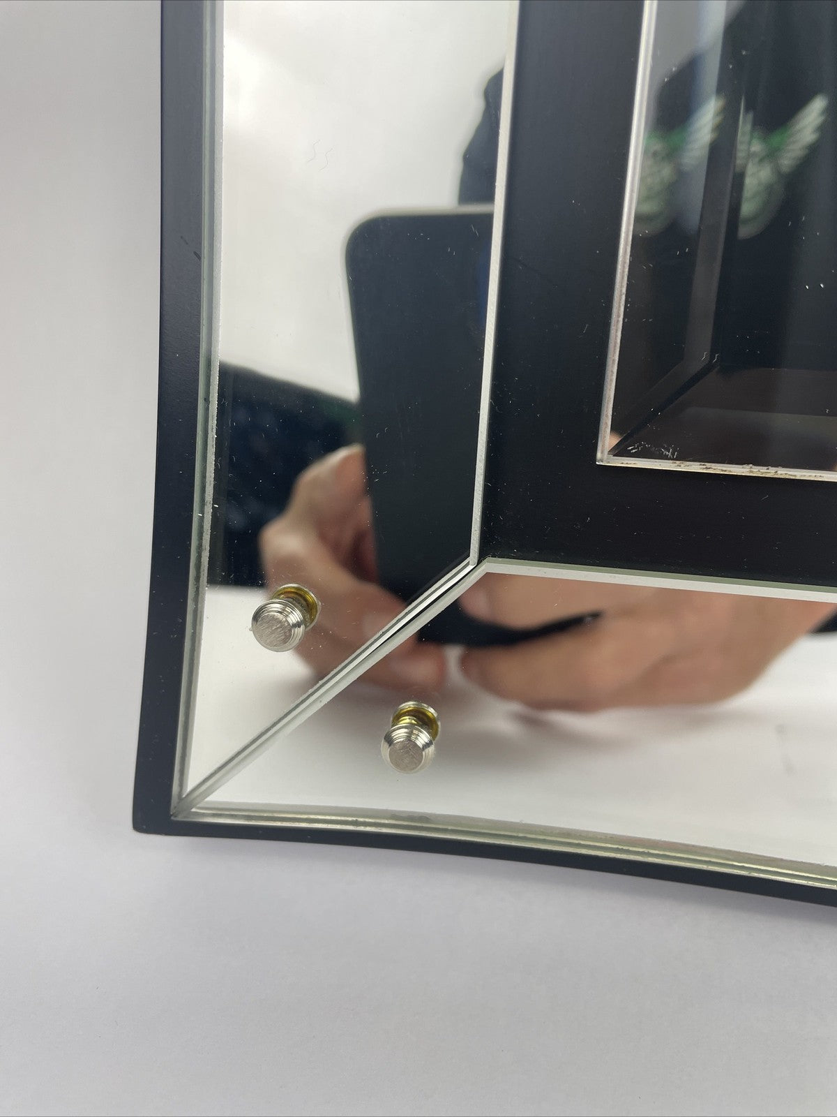 OEM NOS Kallista Glamour Bathroom Mirror 1880418 Black Lacquer Frame 32" x 24"