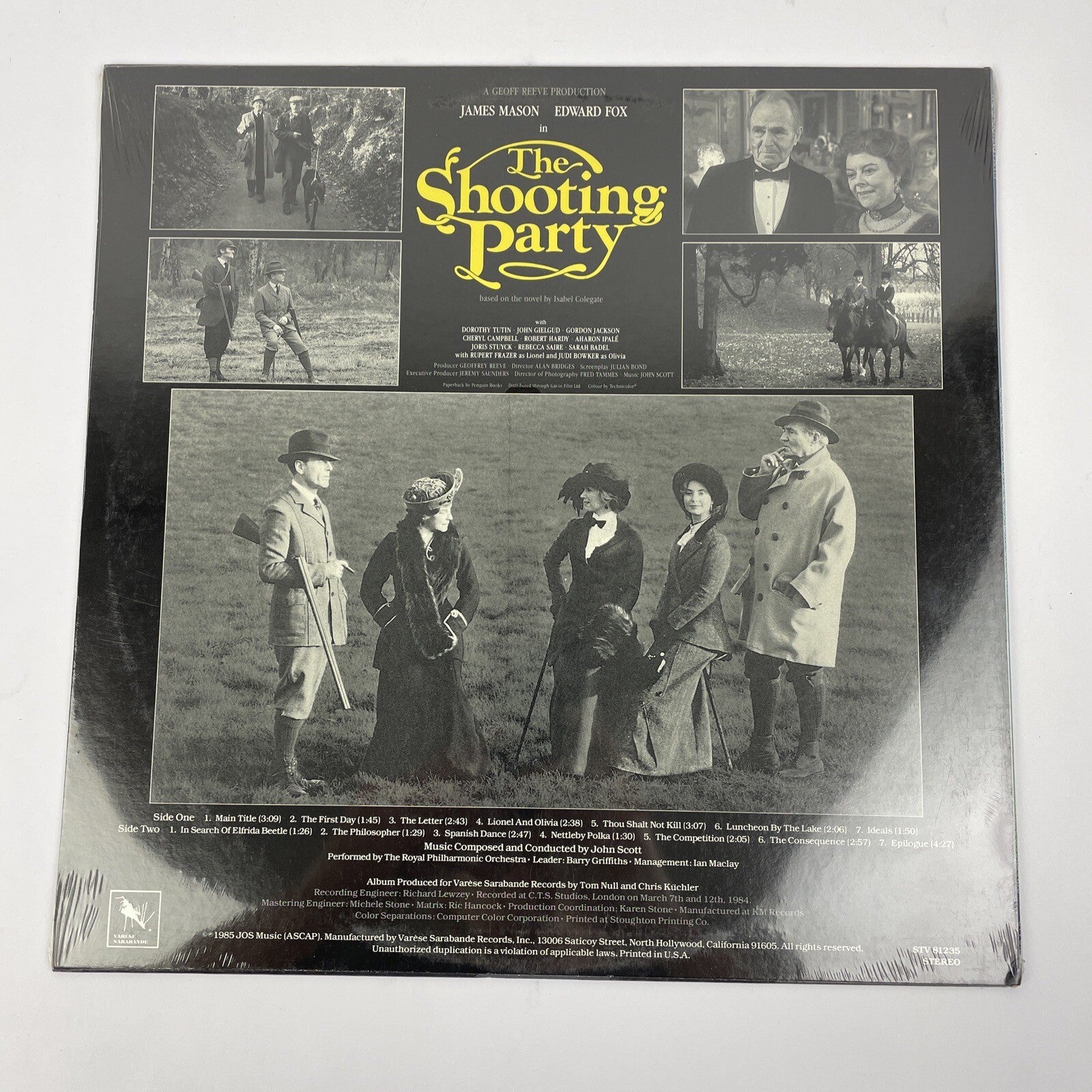 The Shooting Party-1985-Original Movie Soundtrack 1925 USA Made-Record LP NEW