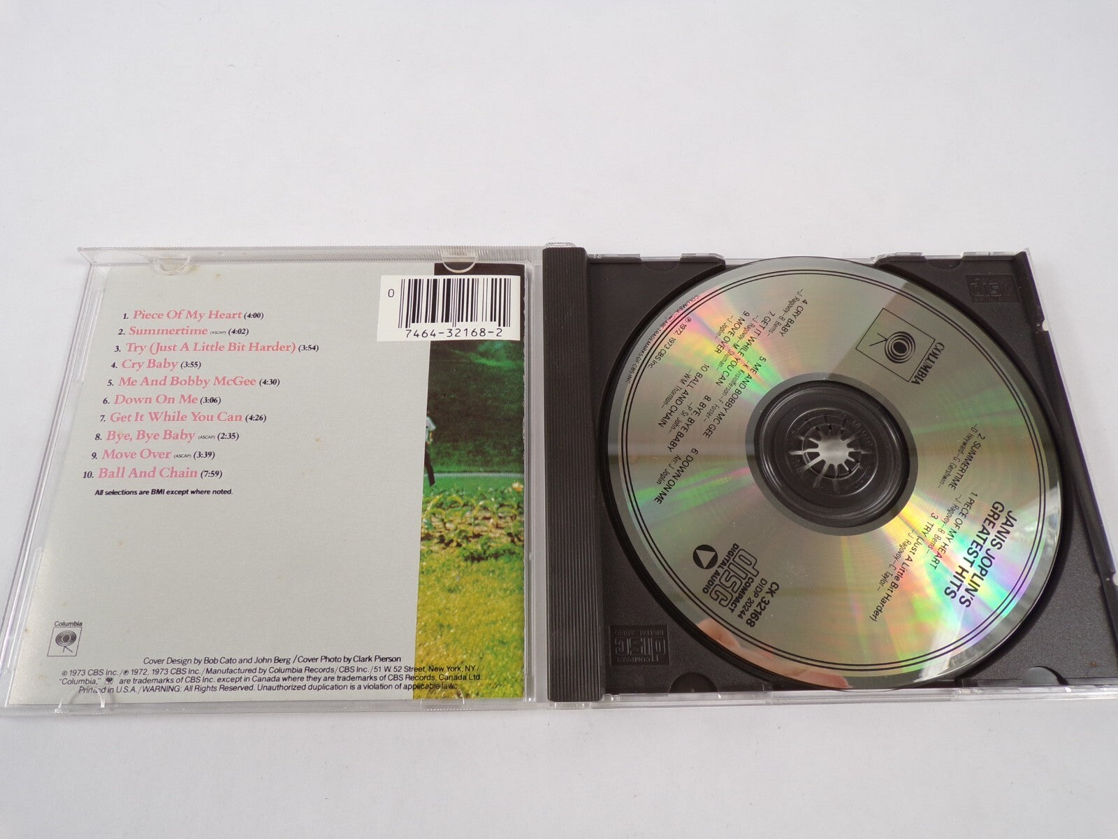 Janis Joplin's Greatest Hits Swmmnertime Ball And Chain Move Over Gry Baby CD#12