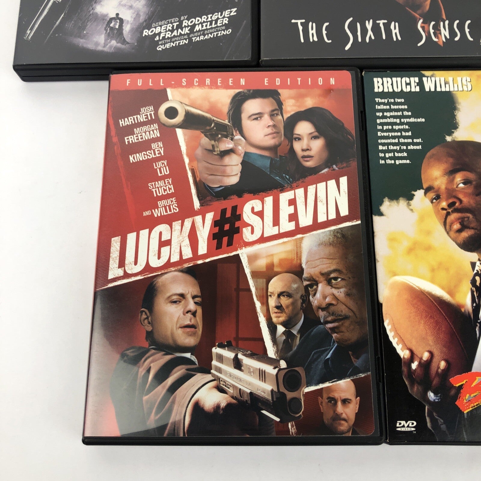 Bruce Willis DVD Movie Lot OF 5 -LUCKY#SLEVIN Sin City 16 Blocks The Sixth Sense