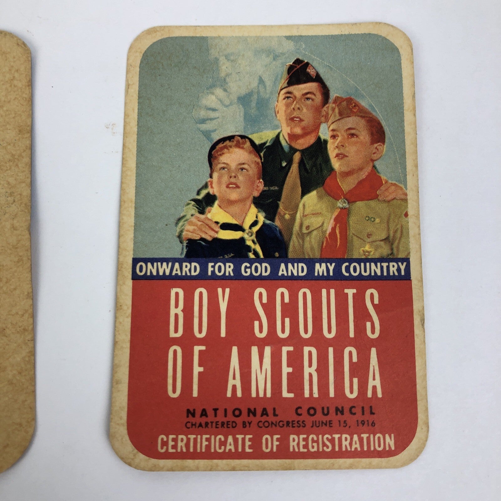 VNTG BSA Cub Scouts Bear Rank Card and Boy Scouts of America Certificates 1958