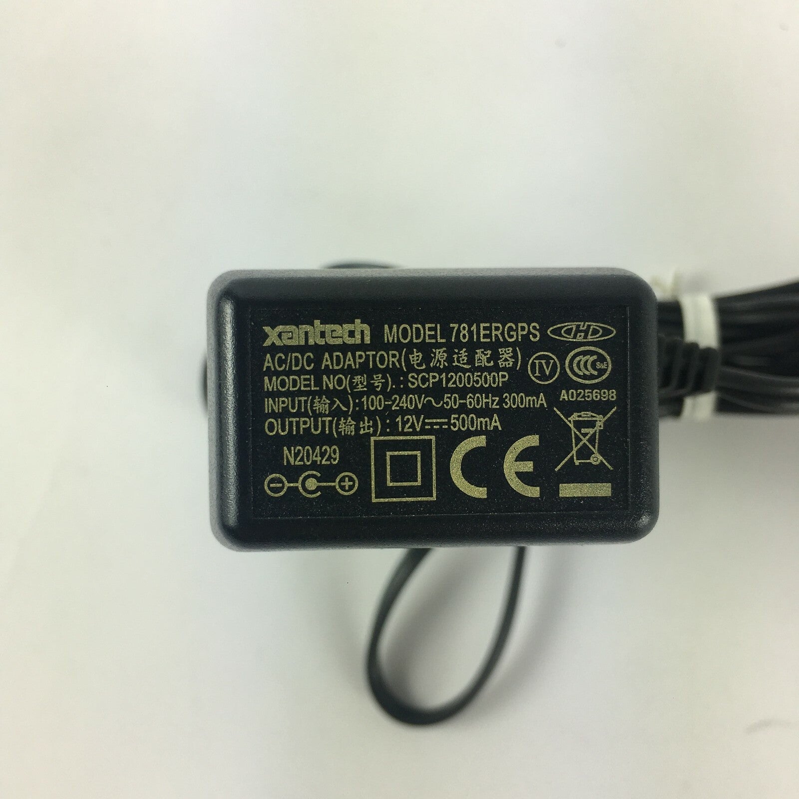 Genuine Xantech 781ERGPS Output 12 V 500mA Power Supply Adapter A29
