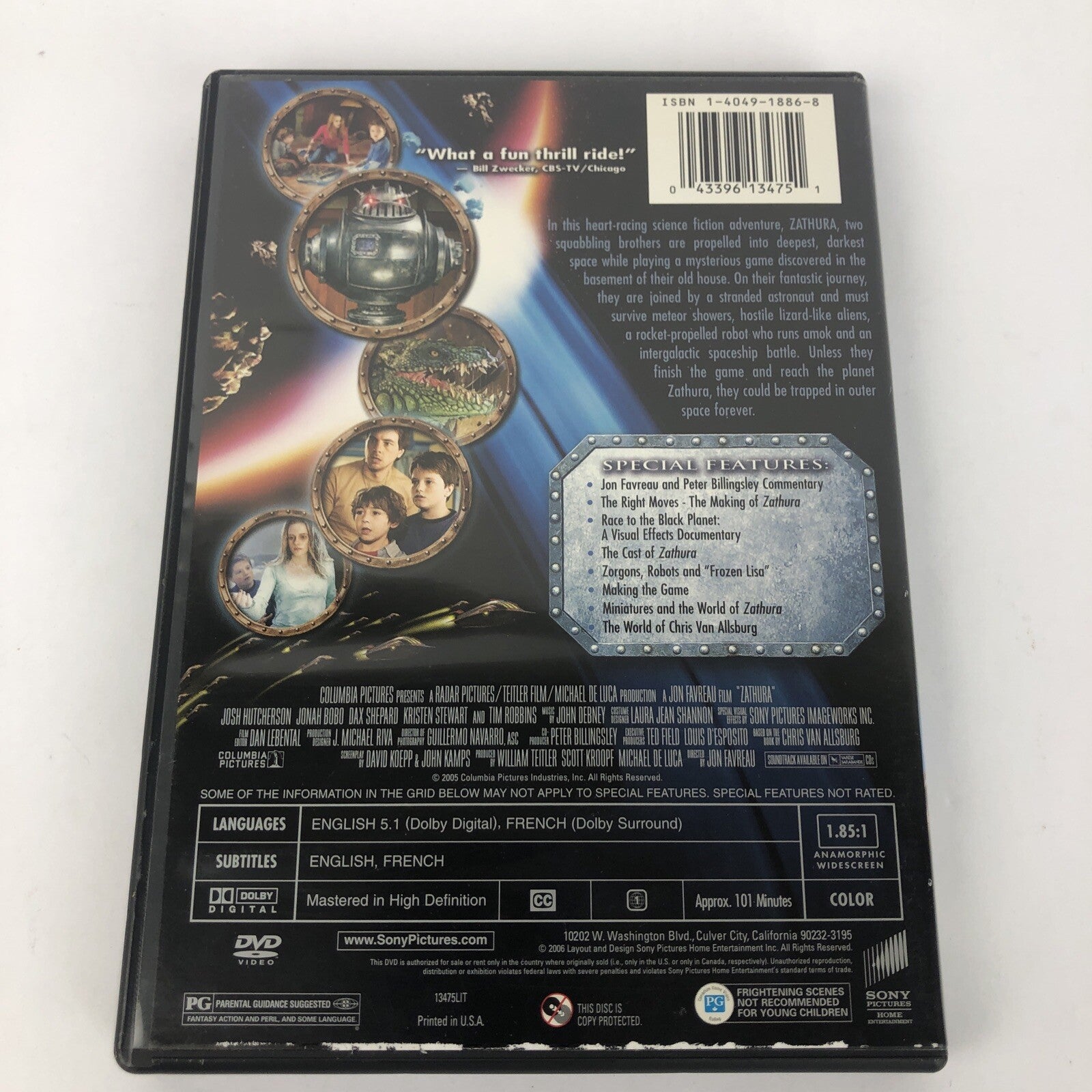Zathura DVD Special Edition Widescreen - Mint Disc Free Shipping
