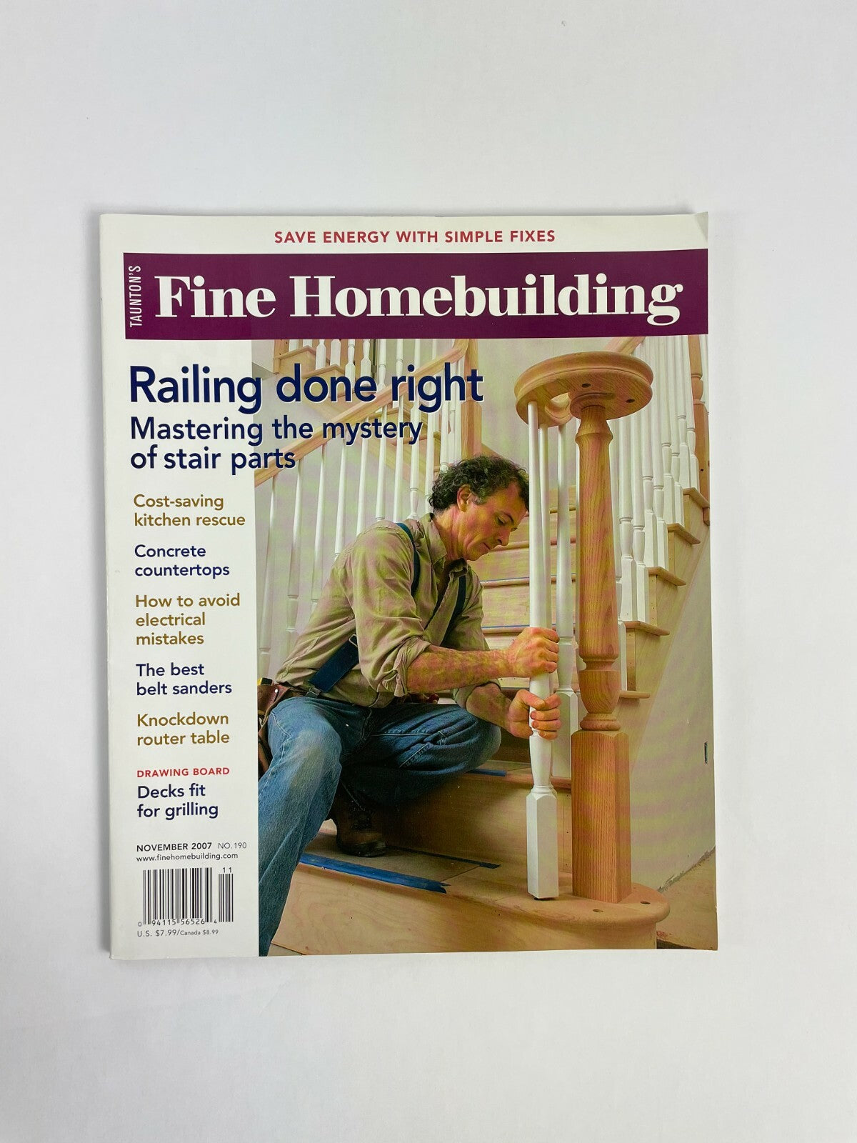 November 2007 Fine Homebuilding Magazine Railing Right MasteringMystery Stair #B