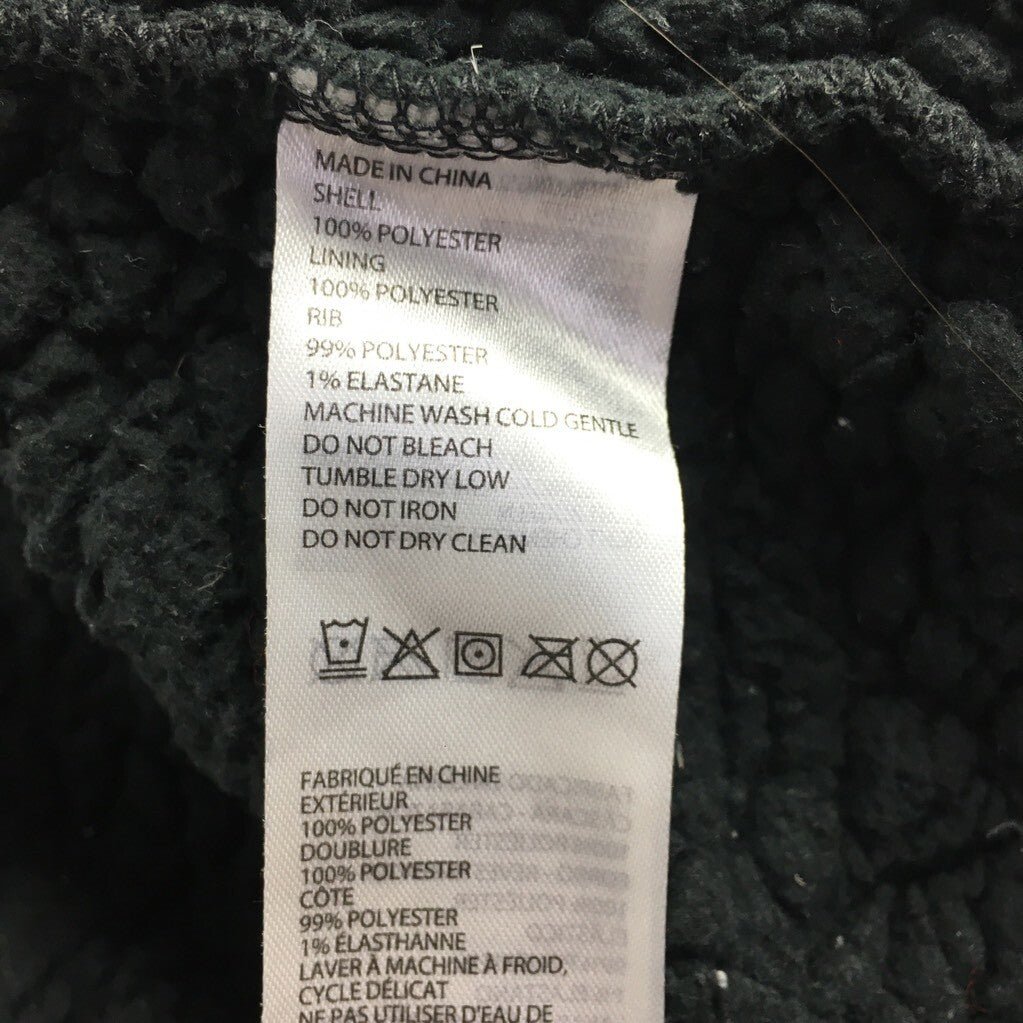 Prana Womens Quilted Jacket Black Zip Up Breathe Ribbed Moc Neck Stretch XS