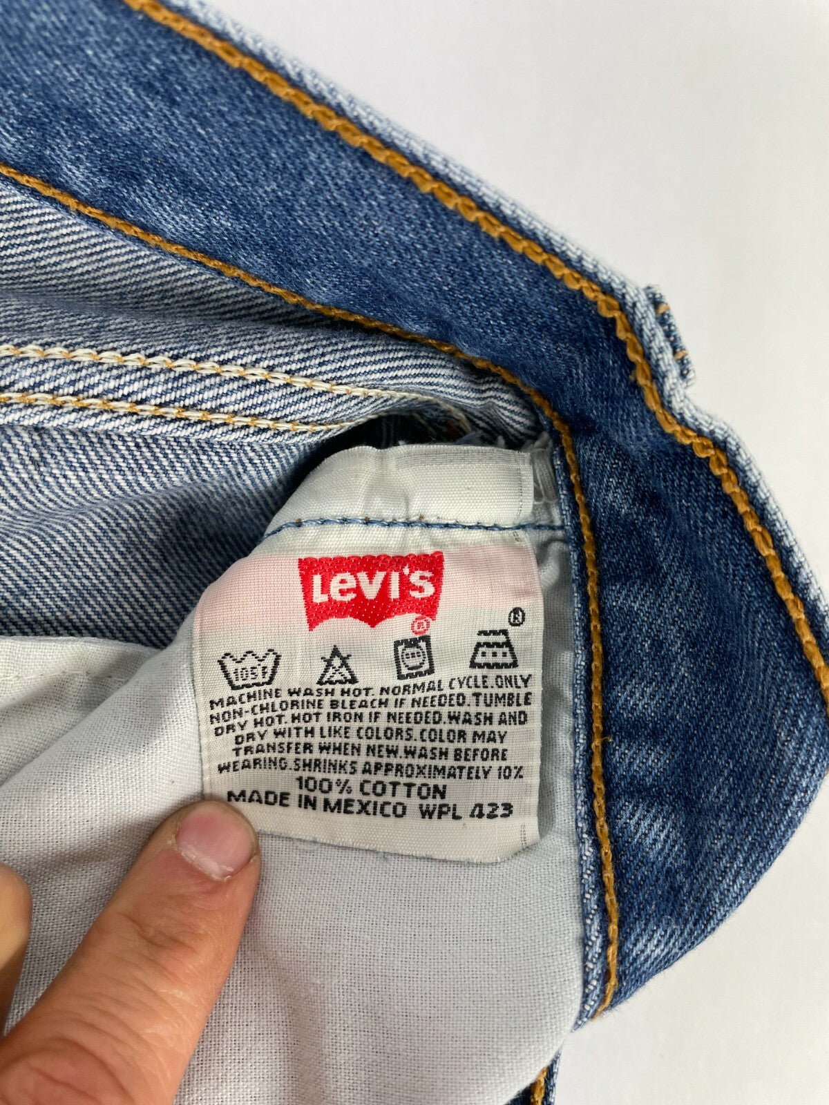 Levi's Men's Light Blue 501 Regular Fit Straight Leg Jeans Size W 32 L 36