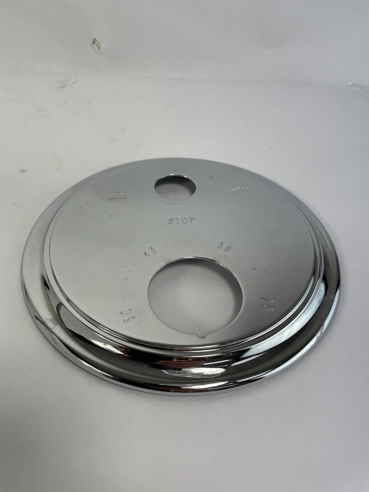 Horus 19502 polished chrome reversed diverter trim plate for concealed bathroom valve