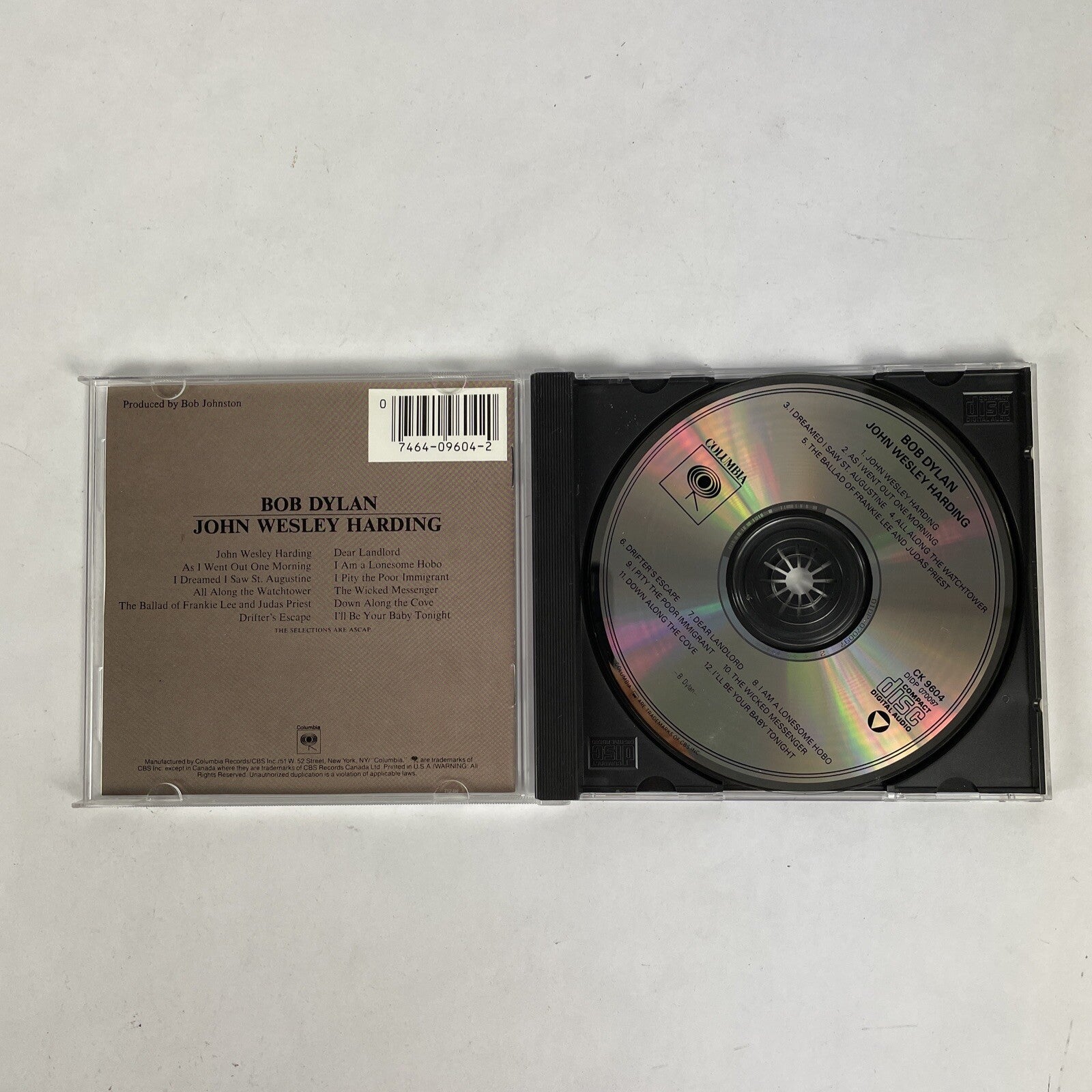 Bob Dylan - John Wesley Harding CD (1987) #23