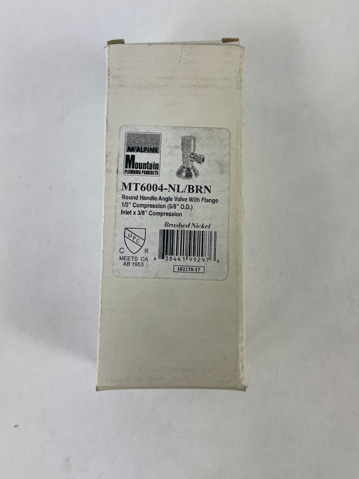 Mountain Plumbing MT6004-NL/BRN Round Handle Angle Valve with Flange Brushed Nickel
