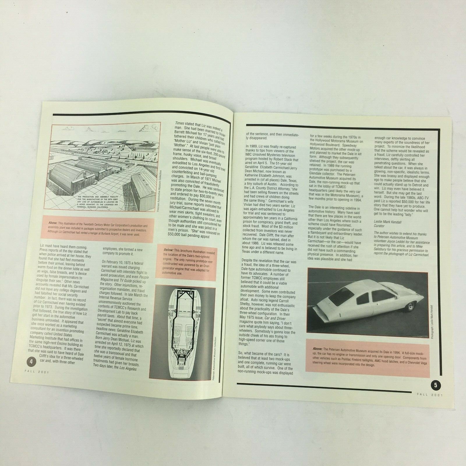 Fall 2001 Volume 6 Petersen Quarterly The Dale..Cars and Guitars of Rock n Roll