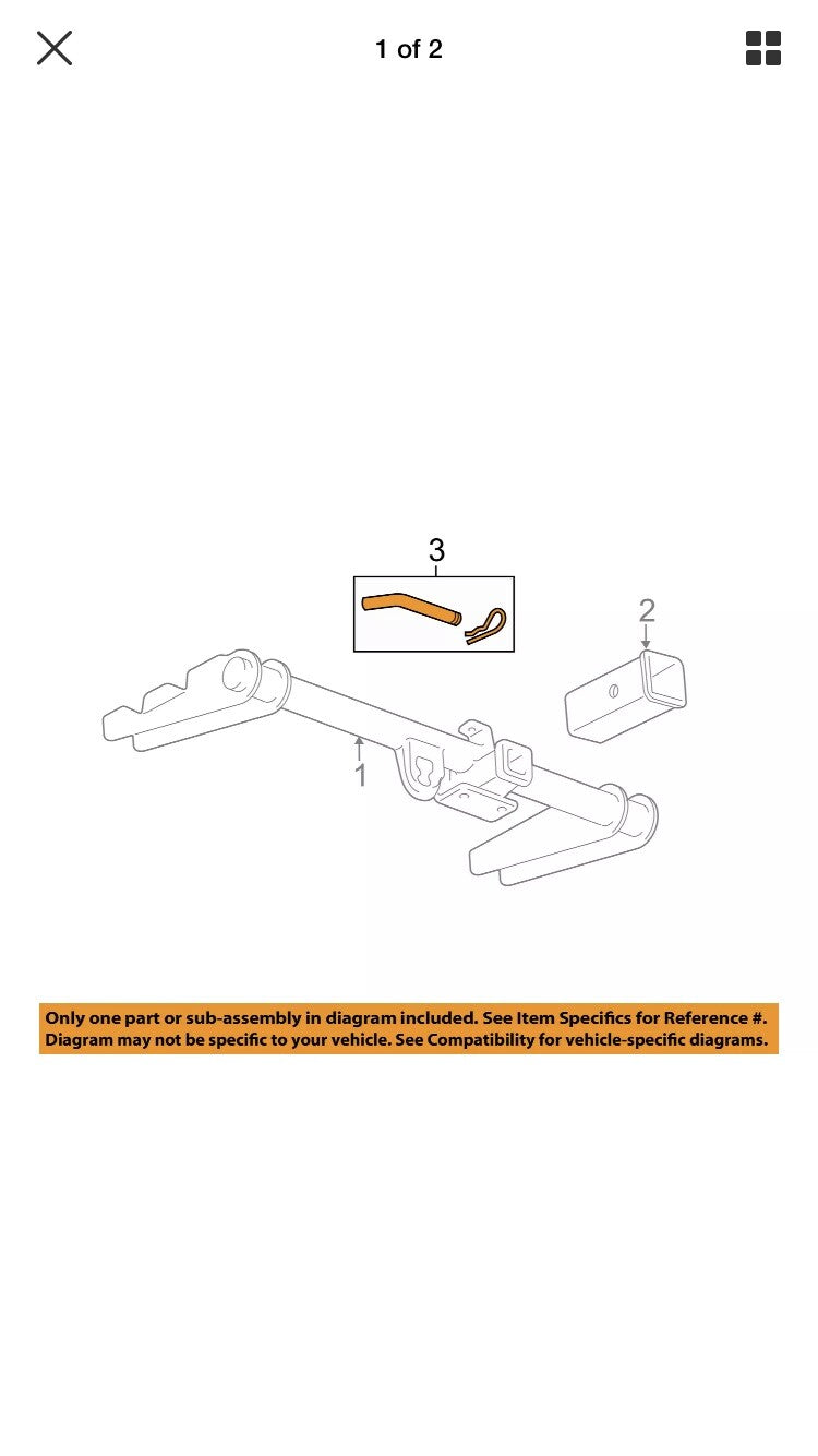Genuine GM OEM Trailer Hitch-Rear Bumper-Pin 22942835 - FSTSHP