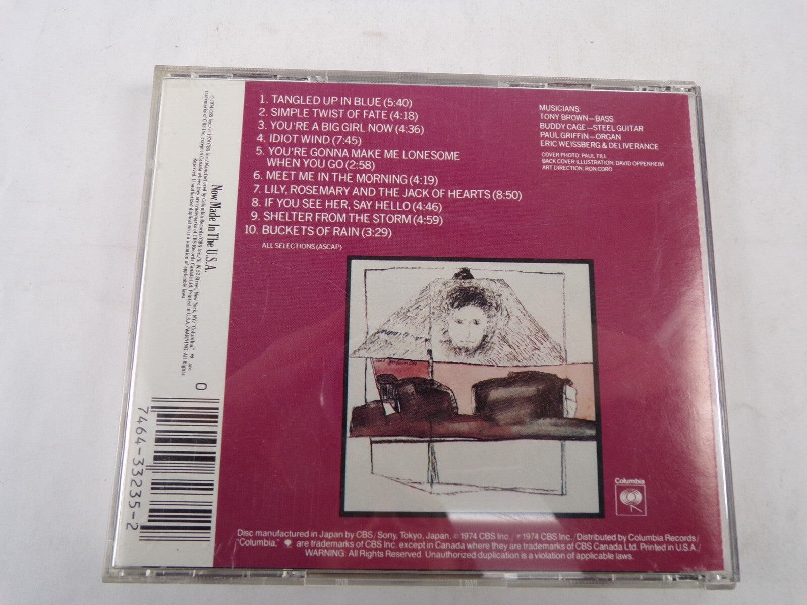 Bob Dylan Blood On The Tracks Tangled Up In Blue Idiot Wind Buckets Of CD#56