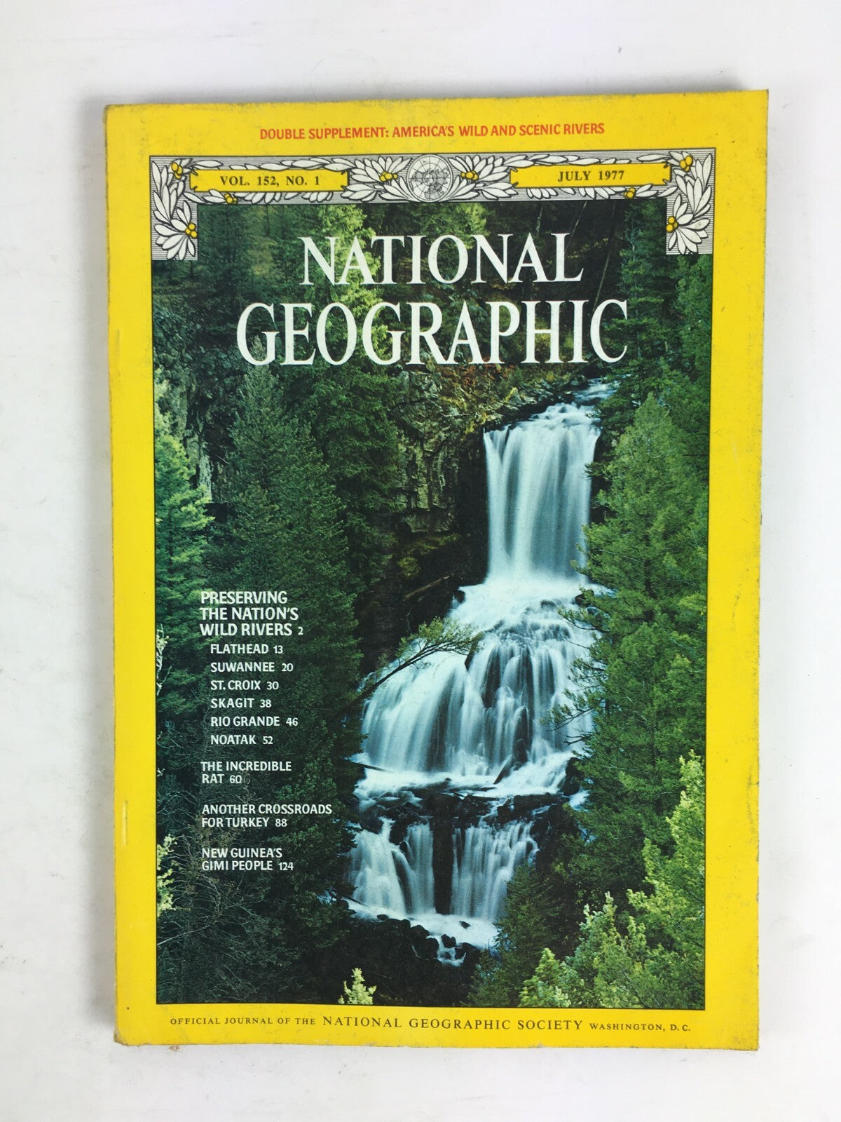 July 1977 NationalGeographic Magazine Preserving The Nation's Wild Rivers Skagit
