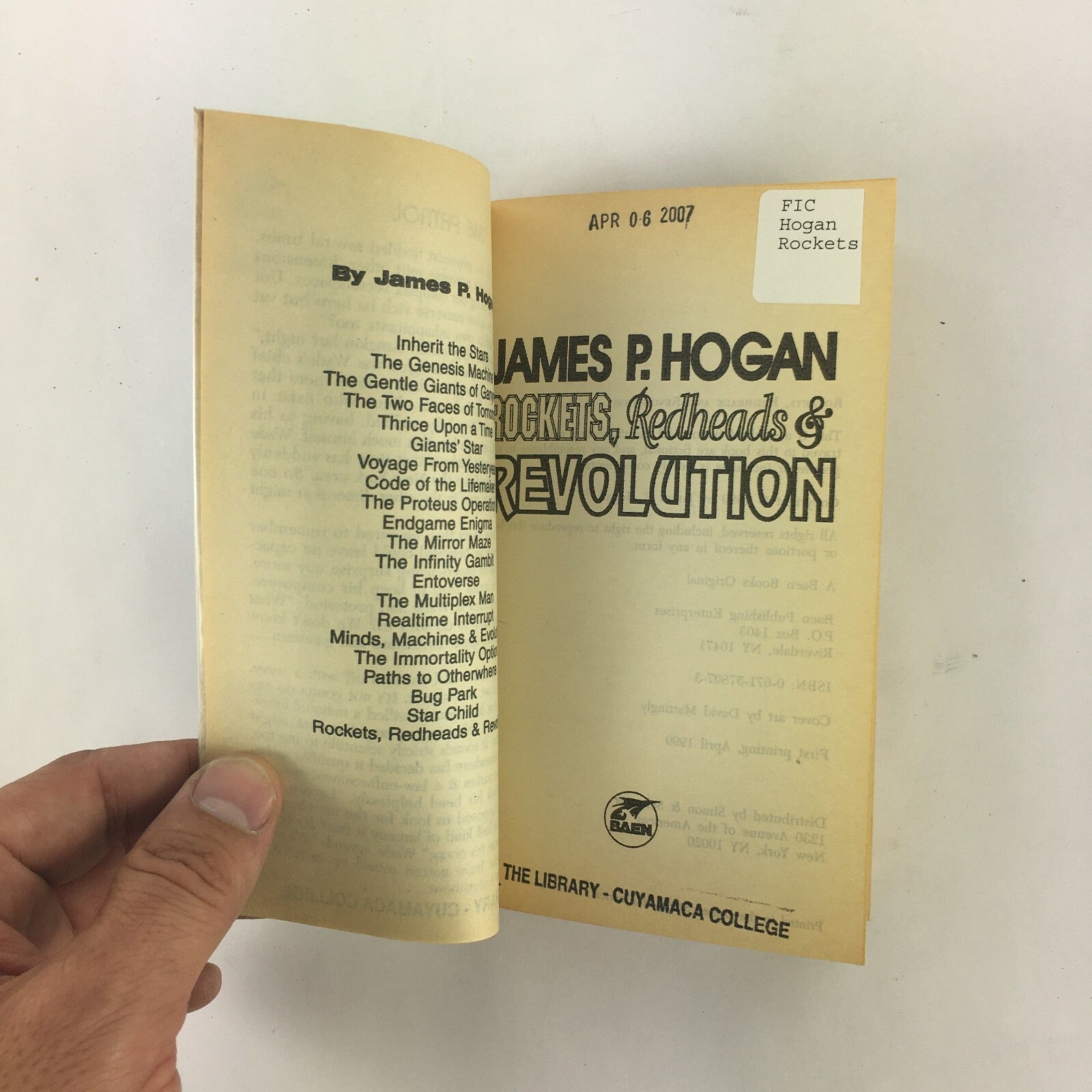 James P.Hogan Rockets Redheads Revolution Arthur Clarke more over