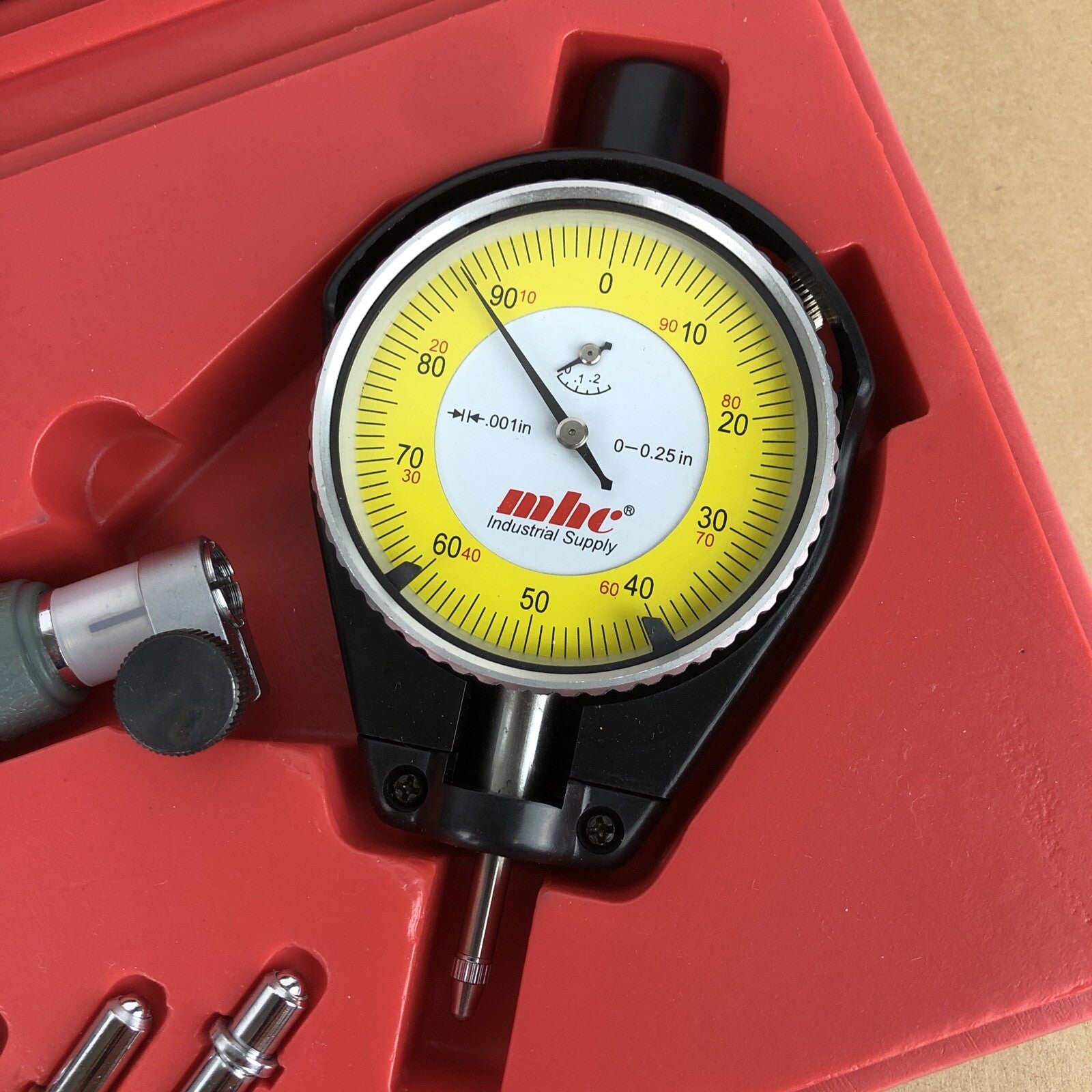 Vintage MSC Industrial Supply DIAL BORE GAGE SET 1.4" - 2.2" LOOK Mint Condition