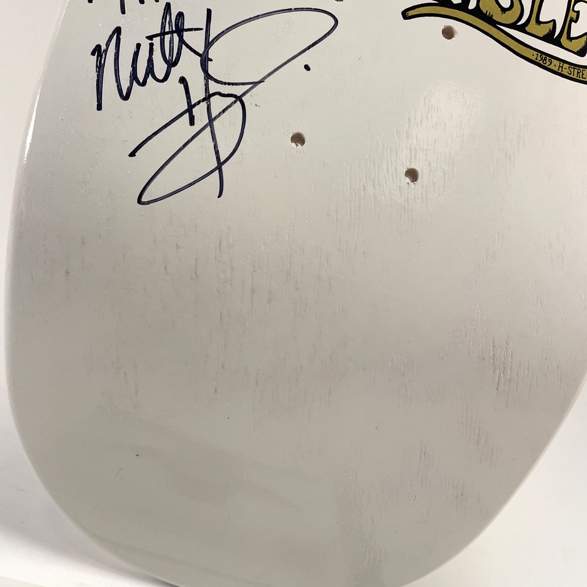 Matt Hensley Stained Glass Scooter Puppet Reissue H-STREET White Dip Signed