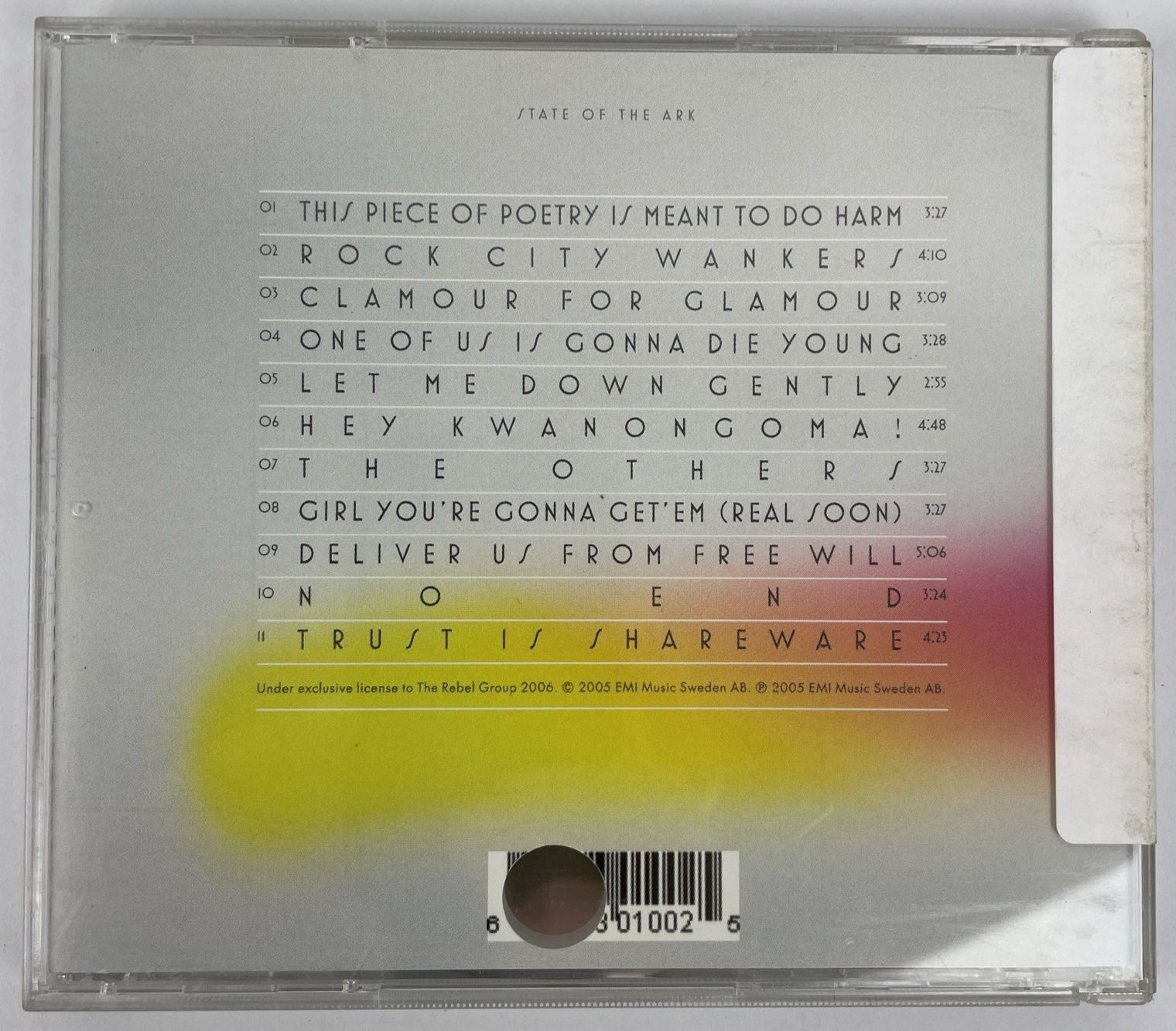 The Ark " State of The Ark " Digital Audio CD 2006 New Wave EMI Music #3
