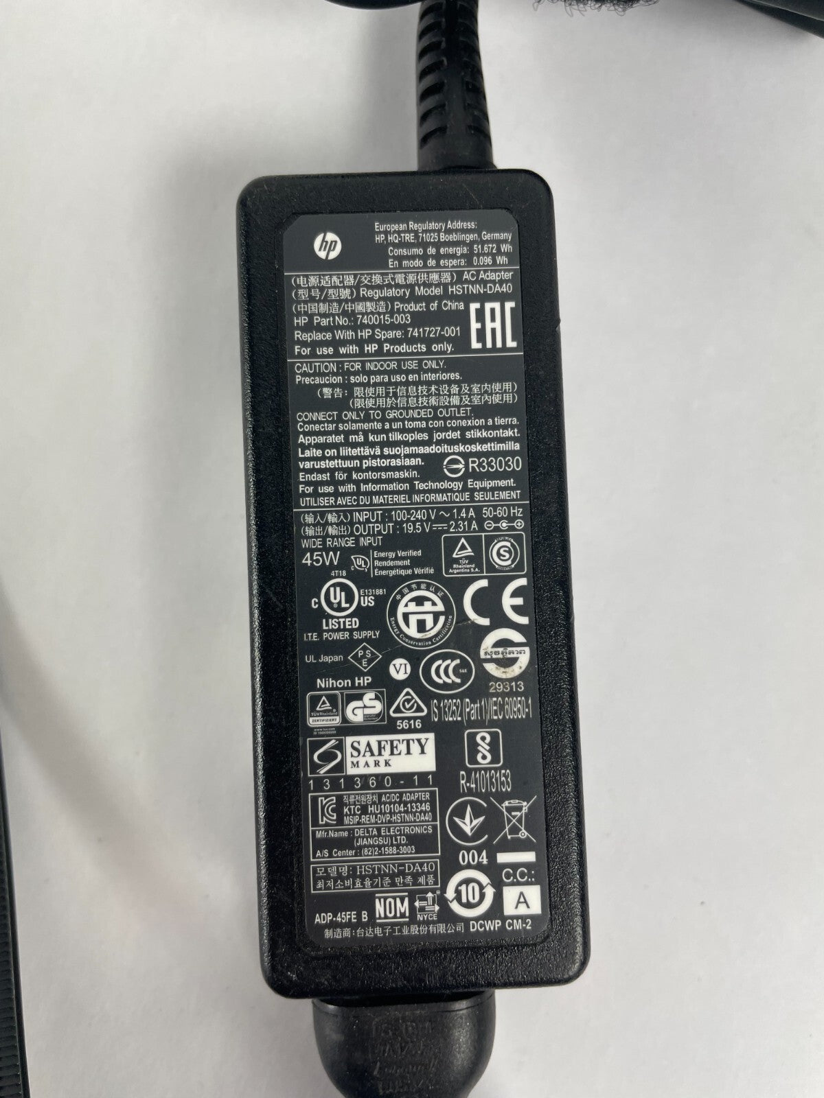 Genuine hp 740015-003 Adapter Output 19.5 V 2.31 A Power Supply Adapter A60