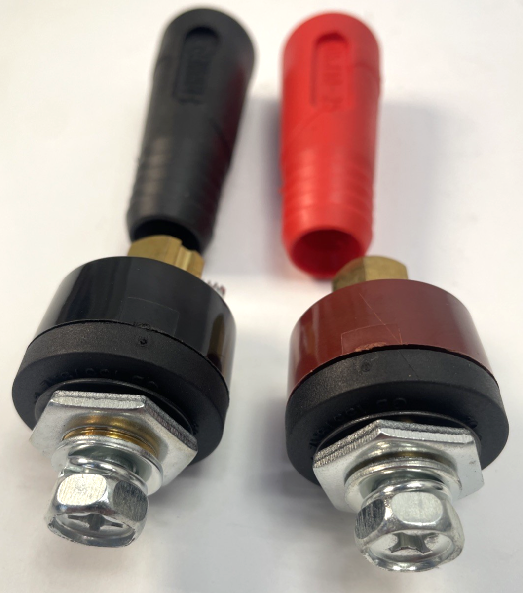 TIG Welding Cable Panel Connector Set 25mm 200A Dinse Style Quick Fitting