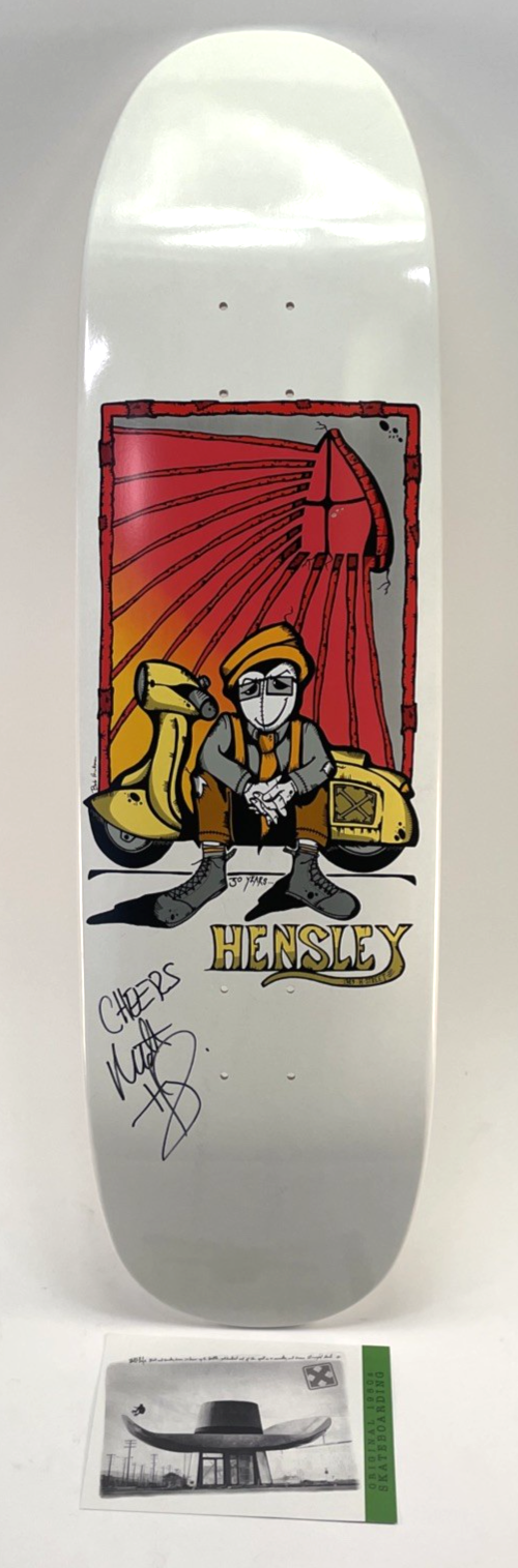 Matt Hensley Stained Glass Scooter Puppet Reissue H-STREET White Dip Signed